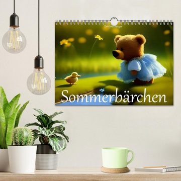 CALVENDO Wandkalender Sommerbärchen (Wandkalender 2025 DIN A4 quer), CALVENDO Monatskalender