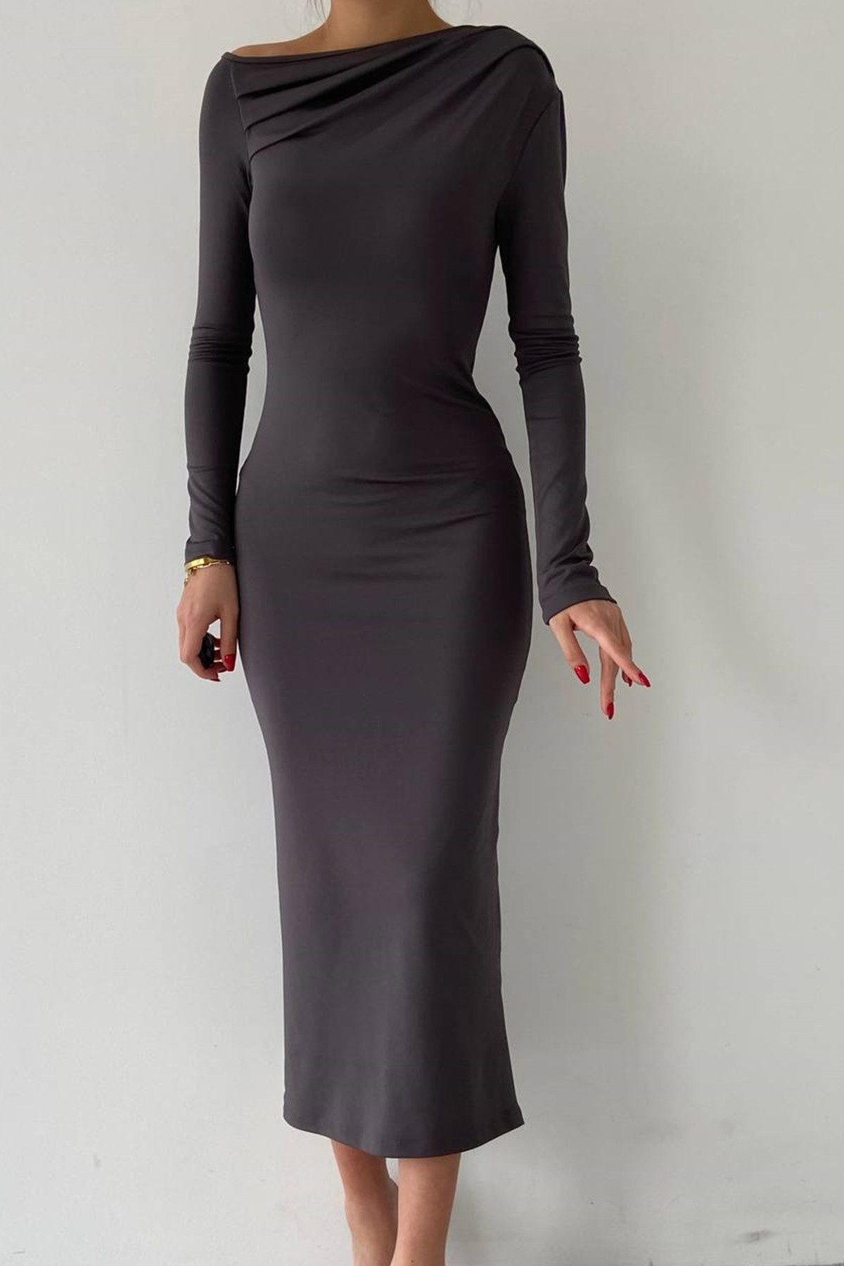 WOMAN VISION Minikleid Dymed Stretch Micro Fabric Off-Shoulder Design Long günstig online kaufen
