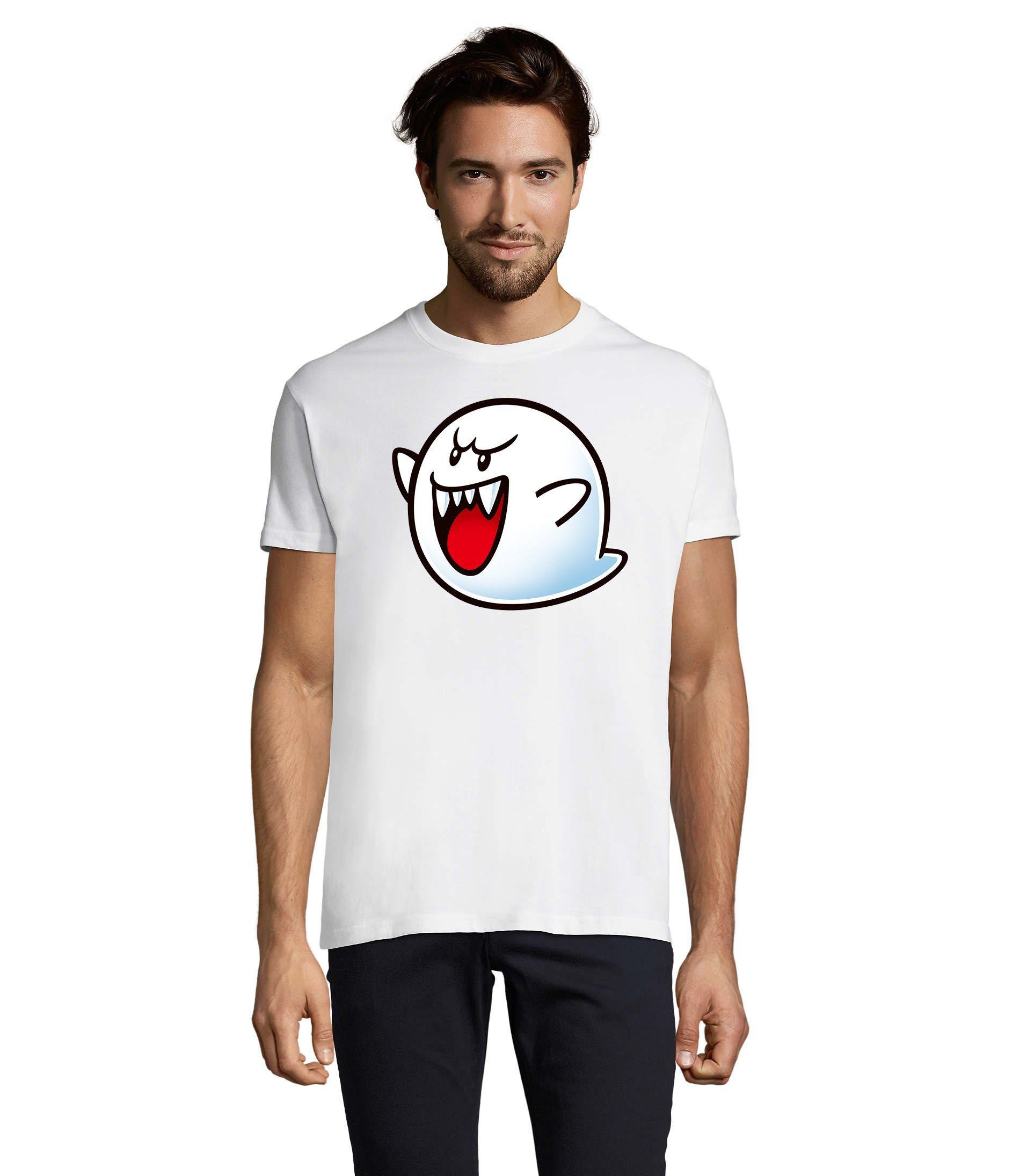 Blondie & Brownie T-Shirt Herren Super Mario Boo Gespenst Geister Retro Kosnole