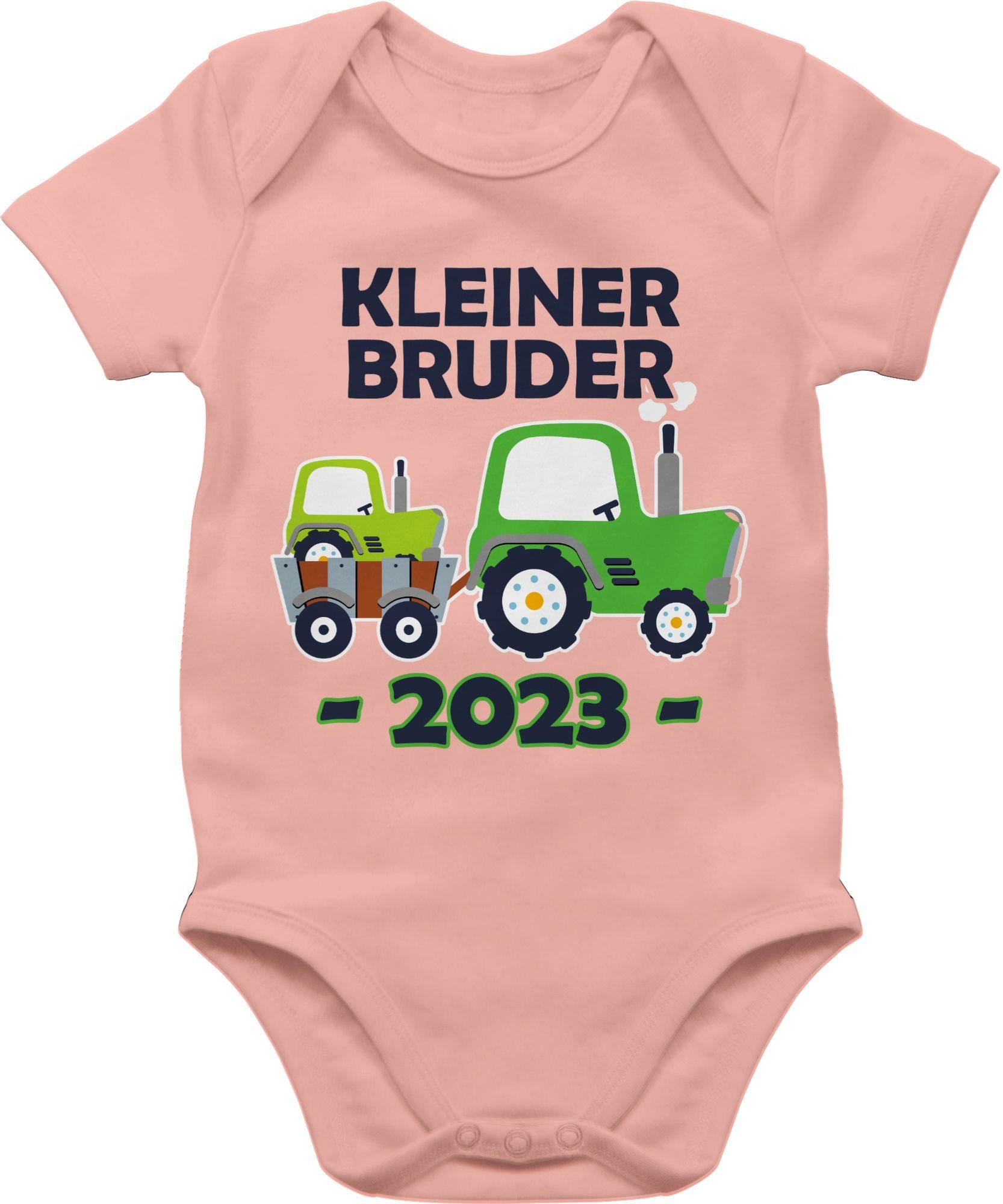 Shirtracer Shirtbody Kleiner Bruder 2023 Traktor Kleiner Bruder 3 Babyrosa