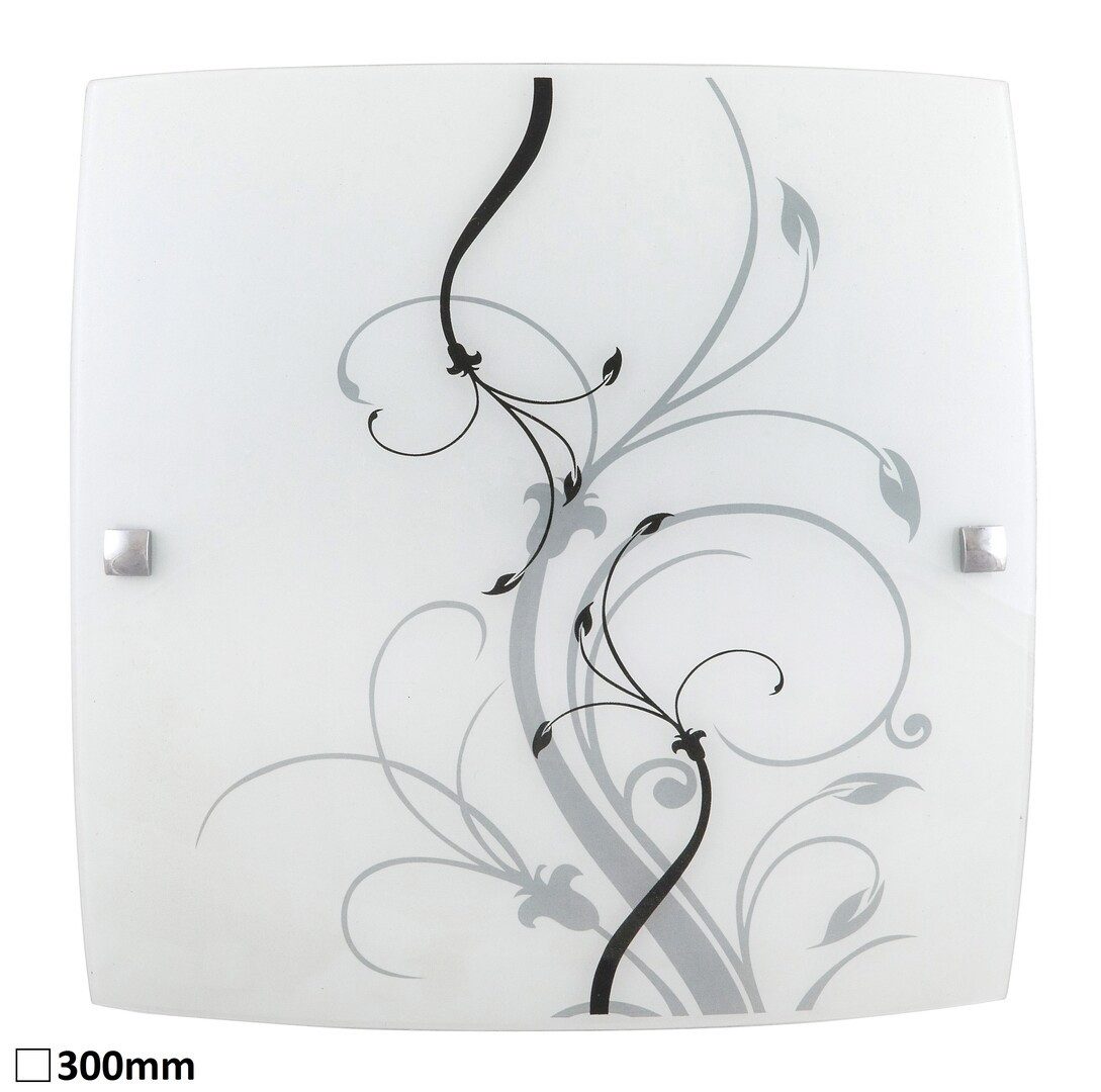 Rabalux Deckenleuchte "Elina" Metall, weiß, E27, 300x300mm