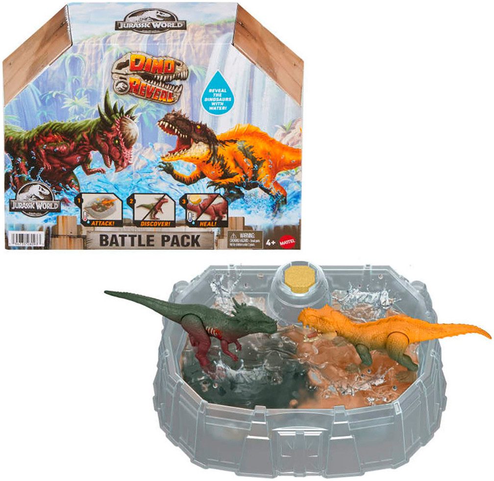Mattel® Spielwelt Jurassic World, Dino Reveal, Deluxe Battle Pack, sortierte Lieferung, Dinos mit Farbwechsel