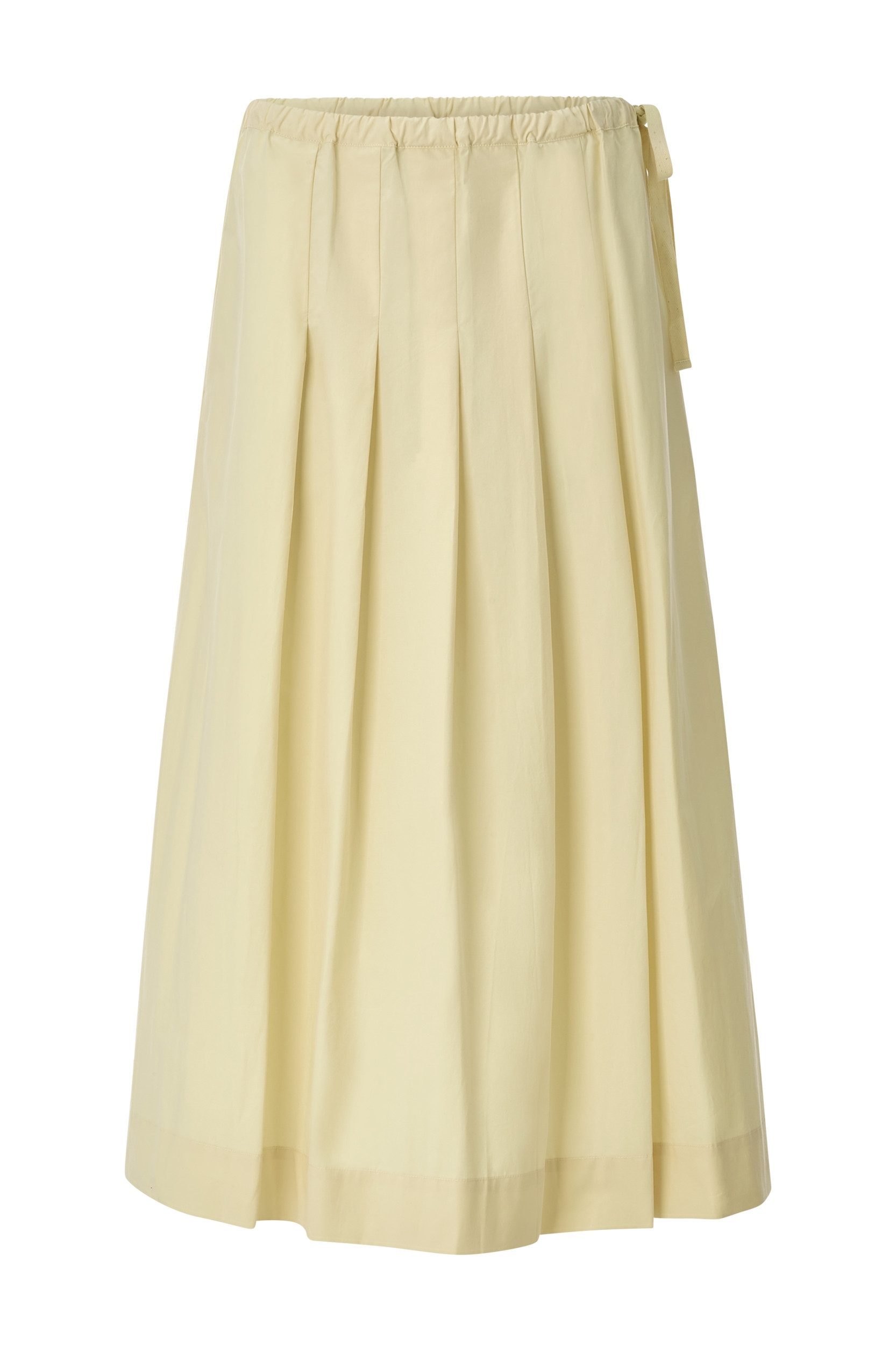 RICHROYAL A-Linien-Rock Midi cotton skirt, soft butter