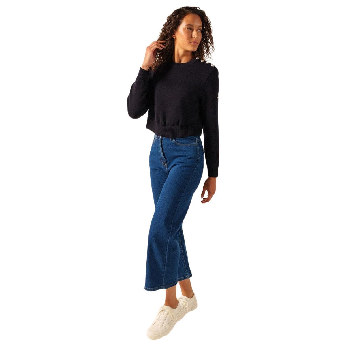 Saint James Rundhalspullover 4580 Damen Pullover Cancale F Crop
