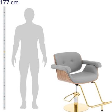 Physa Armlehnstuhl Friseurstuhl mit Fußstütze höhenverstellbar Barber-Stuhl 200 kg Filey