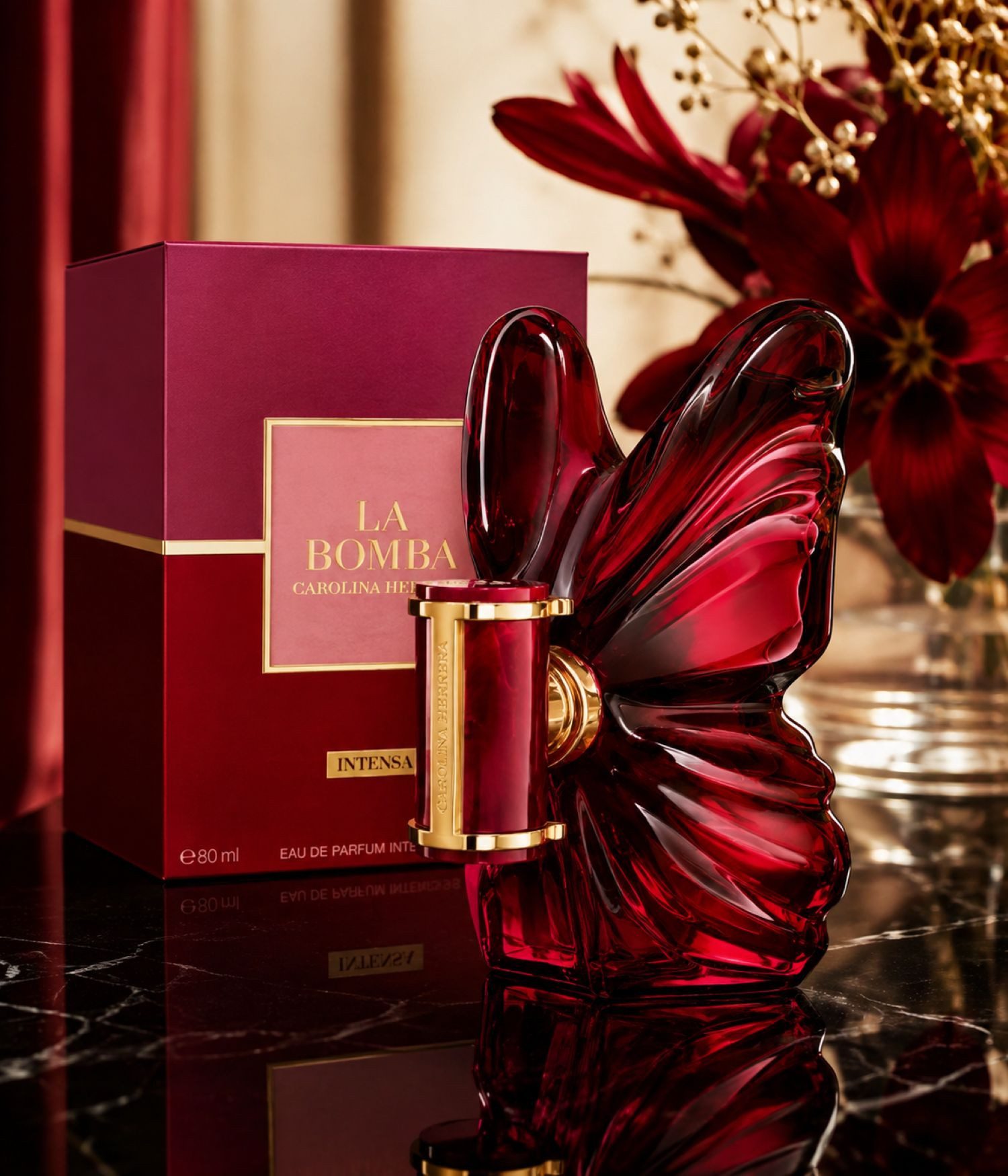Carolina Herrera Eau de Parfum La Bomba Intense, Auffälliges, luxuriöses Flakondesign