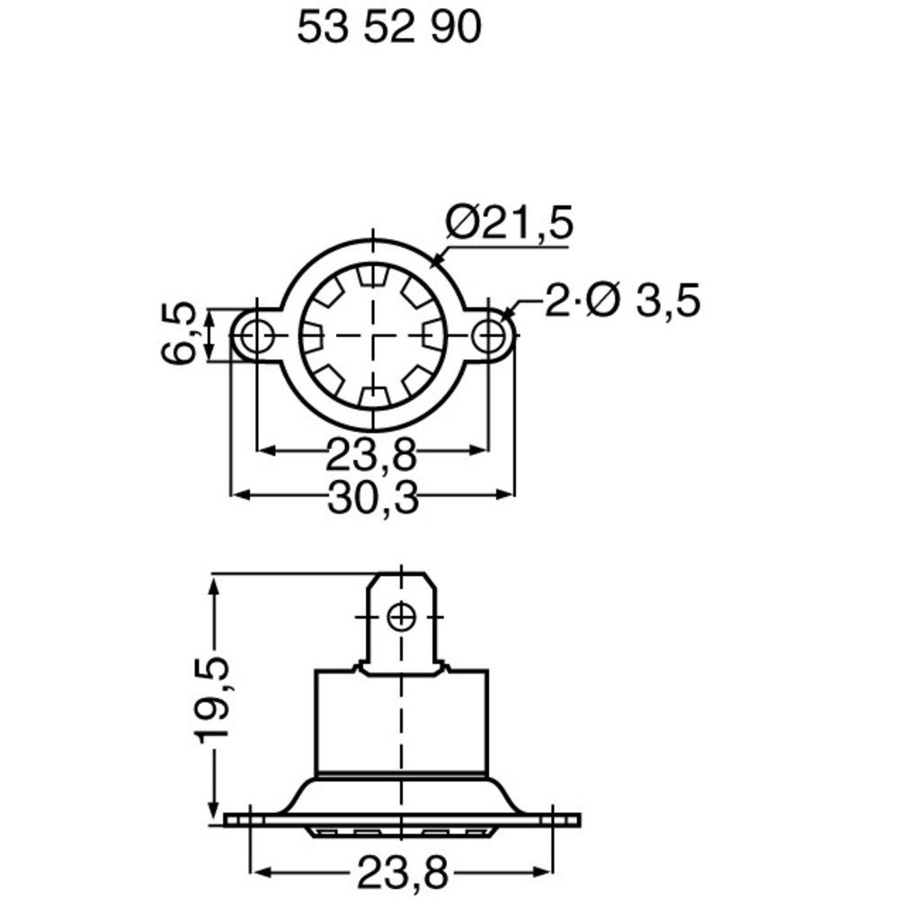 Bimetallschalter (5°C) COMPONENTS Öffnungstemperatur COMPONENTS Metalldetektor TRU A 250 TRU 10 V