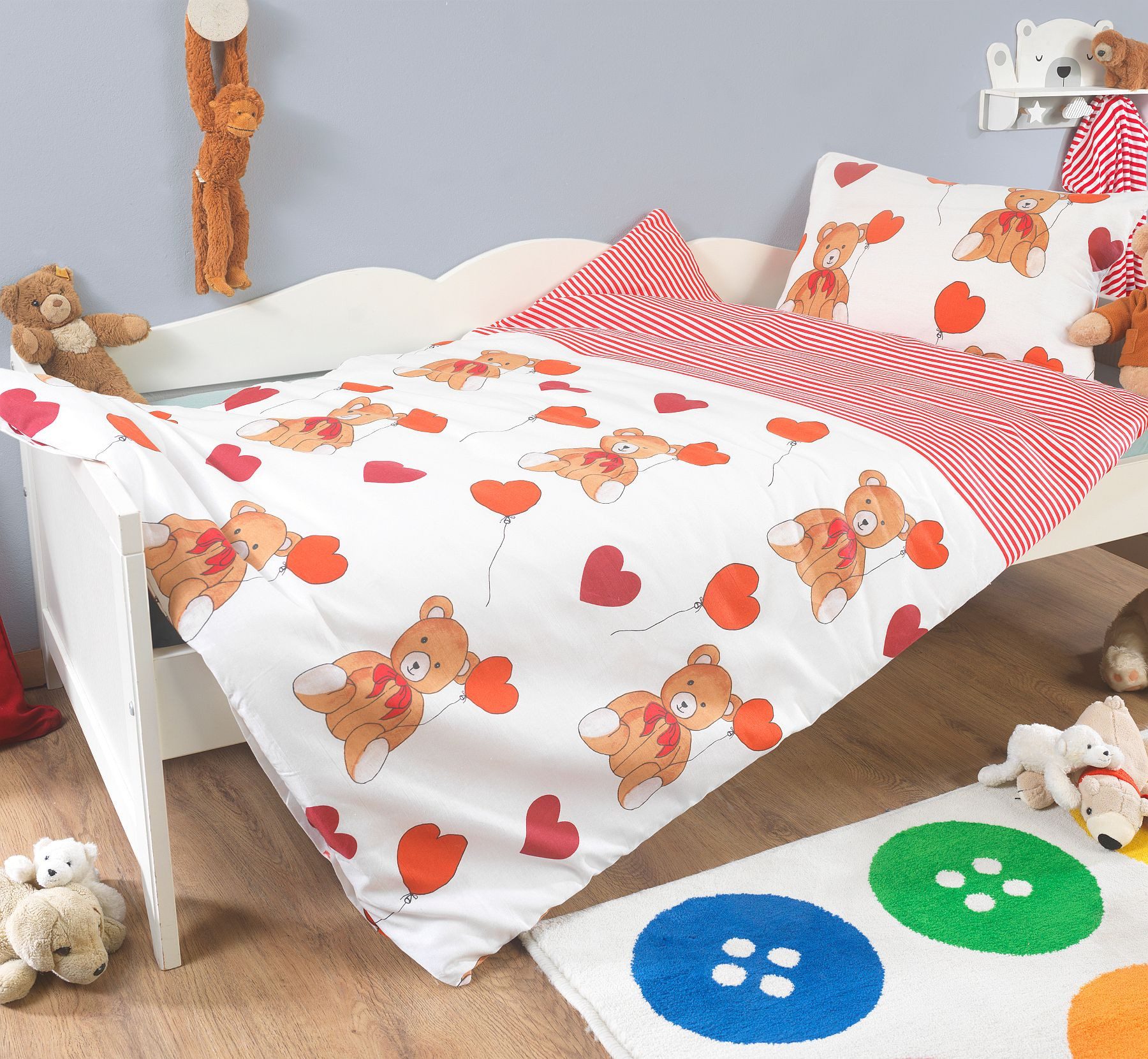 Dreamhome Babybettwäsche Baumwolle weiche Bettwäsche für gemütliche Nächte, Baumwolle, 2 teilig, Für Allergiker geeignet, pflegeleicht, angenehm weicher Stoff