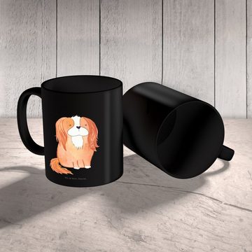 Mr. & Mrs. Panda Tasse Hund Cavalier King Charles Spaniel - Schwarz - Geschenk, Hundemama, W, Keramik Schwarz, Einzigartiges Botschaft