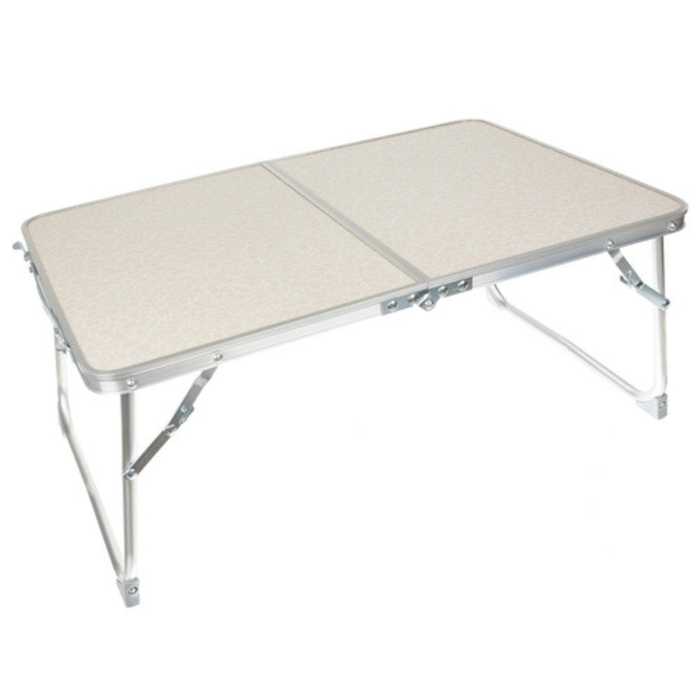 Trizand Campingtisch Klappbarer Campingtisch (Spar-Set, platzsparend), Lässt sich in Sekunden zu einem handlichen Koffer falten