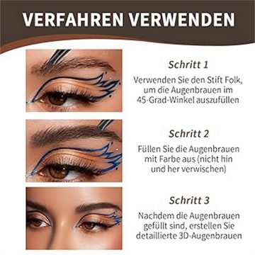RefinedFlare Augenbrauen-Stift Wasserfester Augenbrauenstift, wischfester Augenbrauenstift, langlebig
