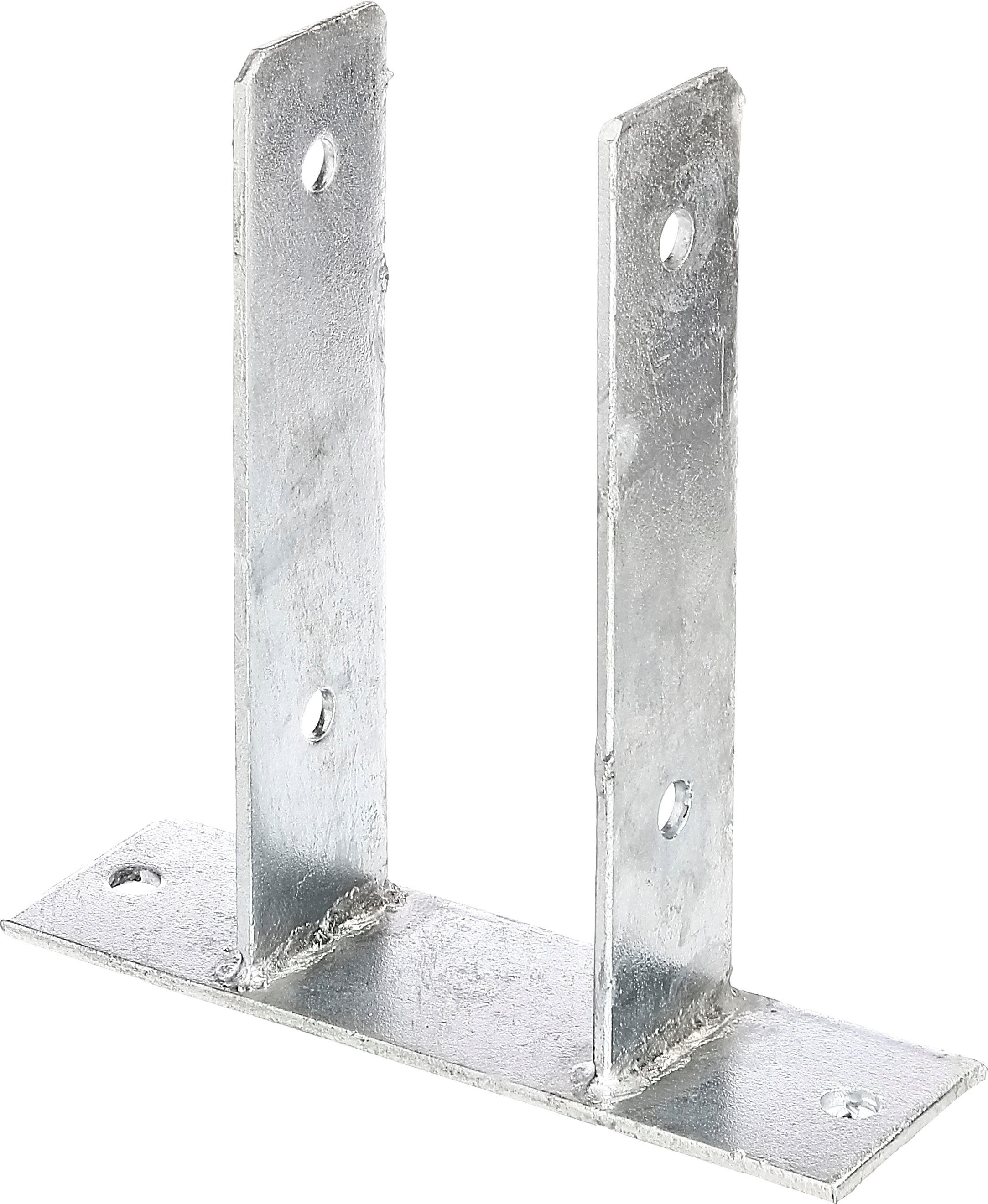 Alberts U-Pfostenträger, zum Aufschrauben, (Set, 3-St), feuerverzinkt, lichte Breite 81 mm
