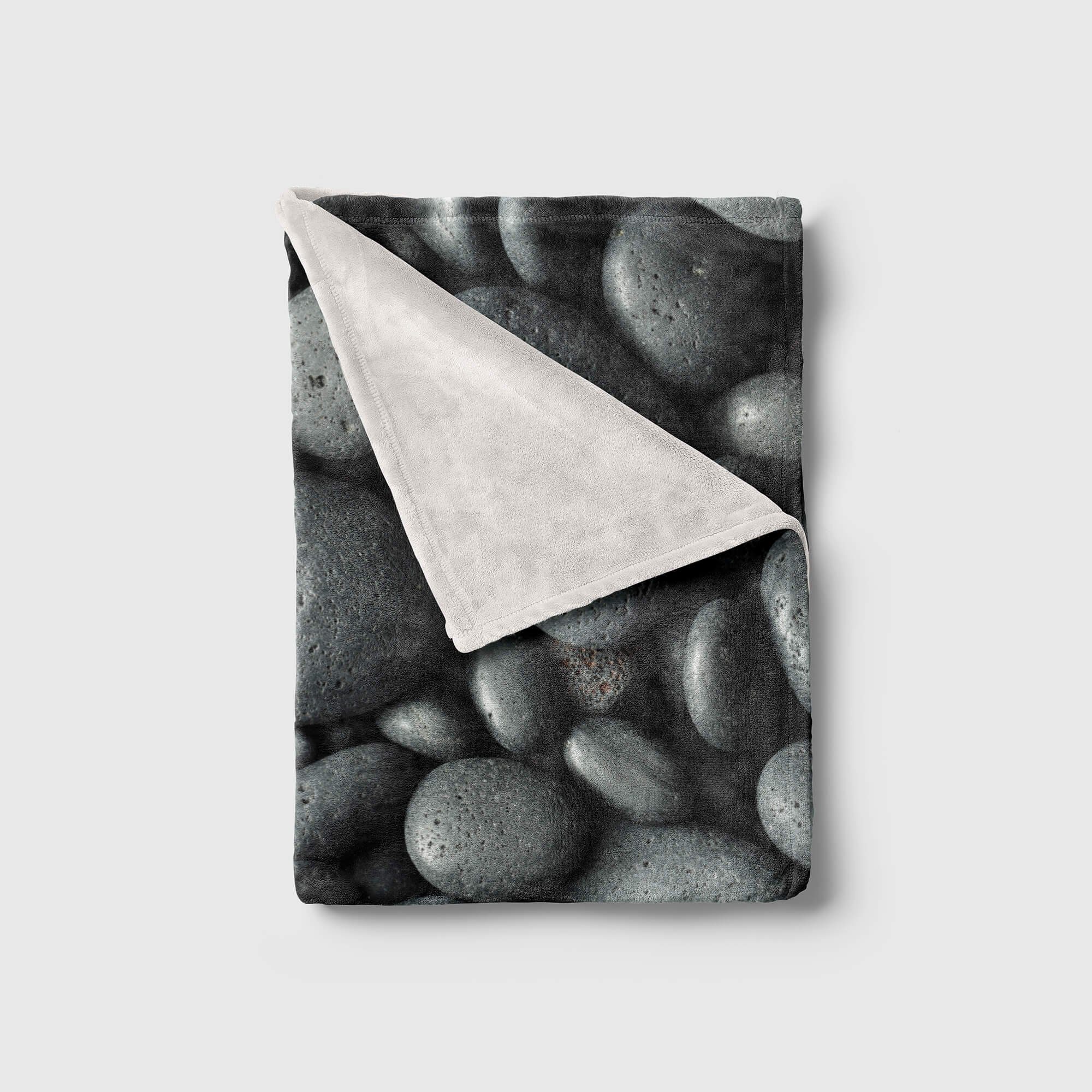 Handtücher Handtuch Baumwolle-Polyester-Mix Art runde Ste, Sinus Saunatuch mit (1-St), Strandhandtuch Handtuch Schwarze Kuscheldecke Fotomotiv