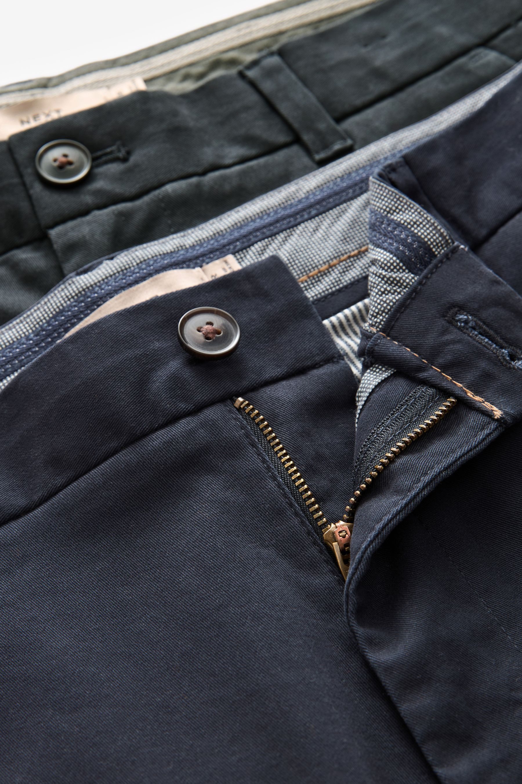 Next Chinohose Straight Fit Chinohose mit Stretch im 2er-Pack (2-tlg)