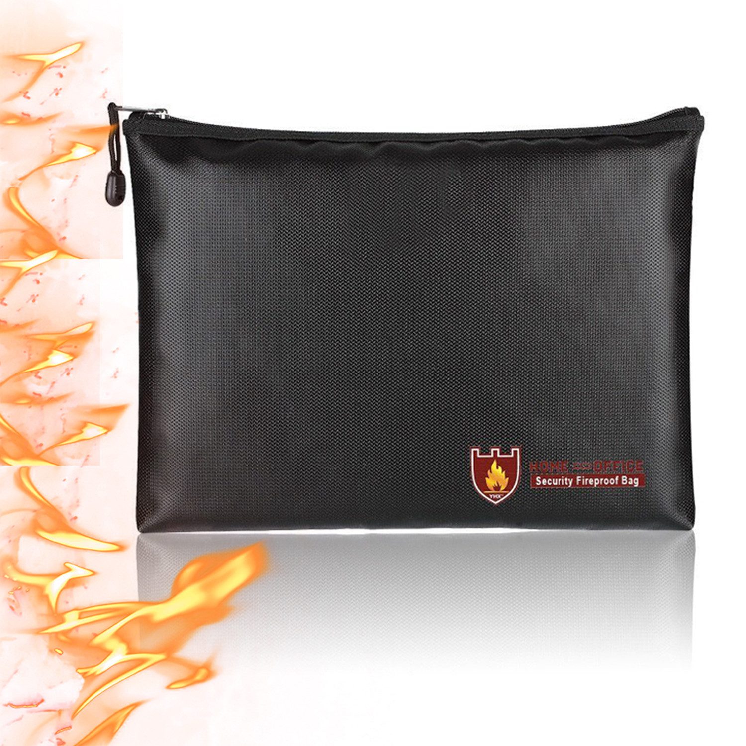 MOPUEA Dokumententasche Dokumententasche Feuerfest und wasserdicht Faltbar mit Reißverschlüsse (Feuerfeste und wasserdichte Sicherheitstasche, Schützt vor Feuer, Wasser, Hitze und Rauch – ideal für Notfälle), Faltbar, wasserdicht, hitzebeständig bis 1000 ℃, vielseitig nutzbar