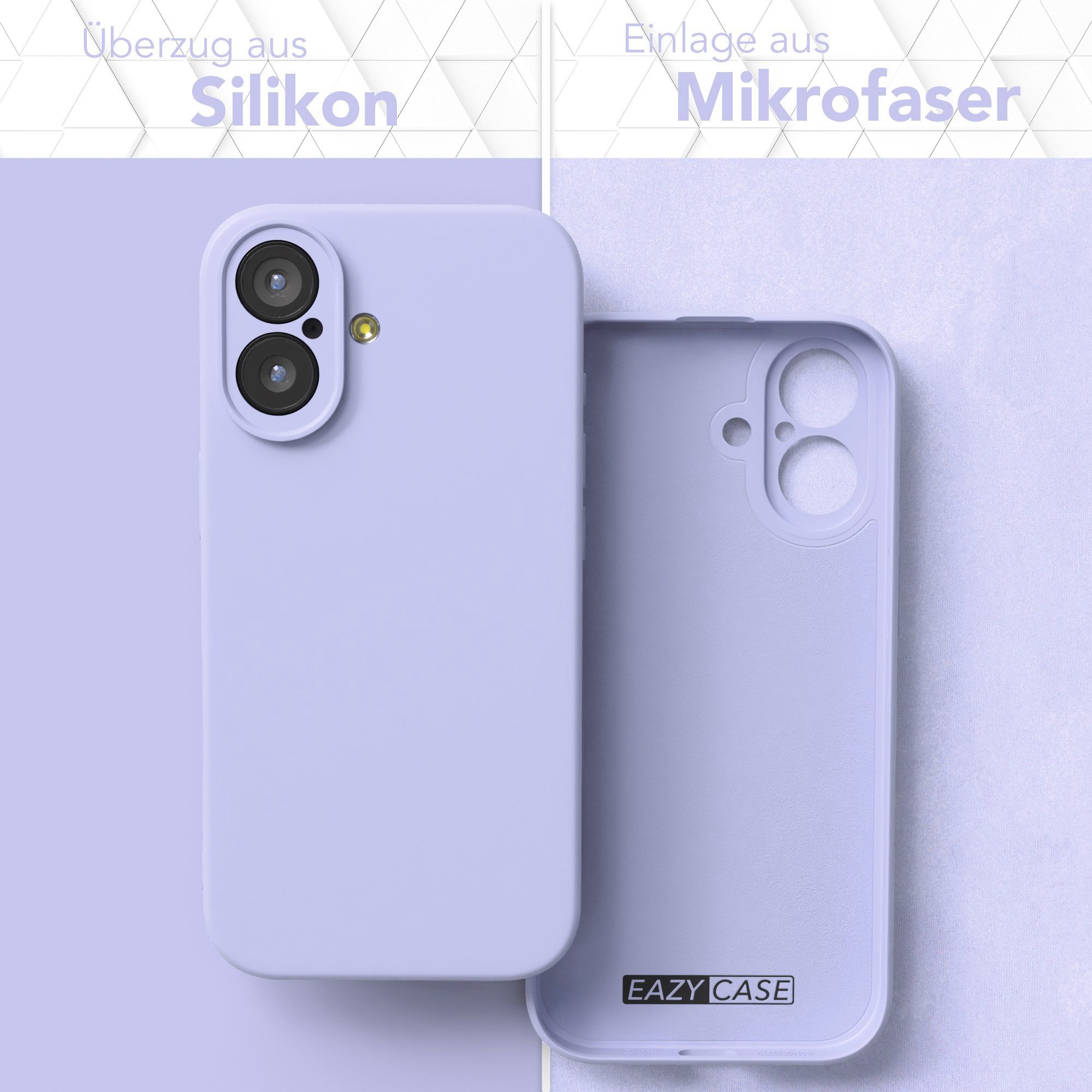EAZY CASE Handyhülle für Apple iPhone 17 Hülle Silikon 6,3 Zoll, Silikonhülle stoßfest Smart Slimcover Case Dünn Blau Lila – Bild 3 von 5