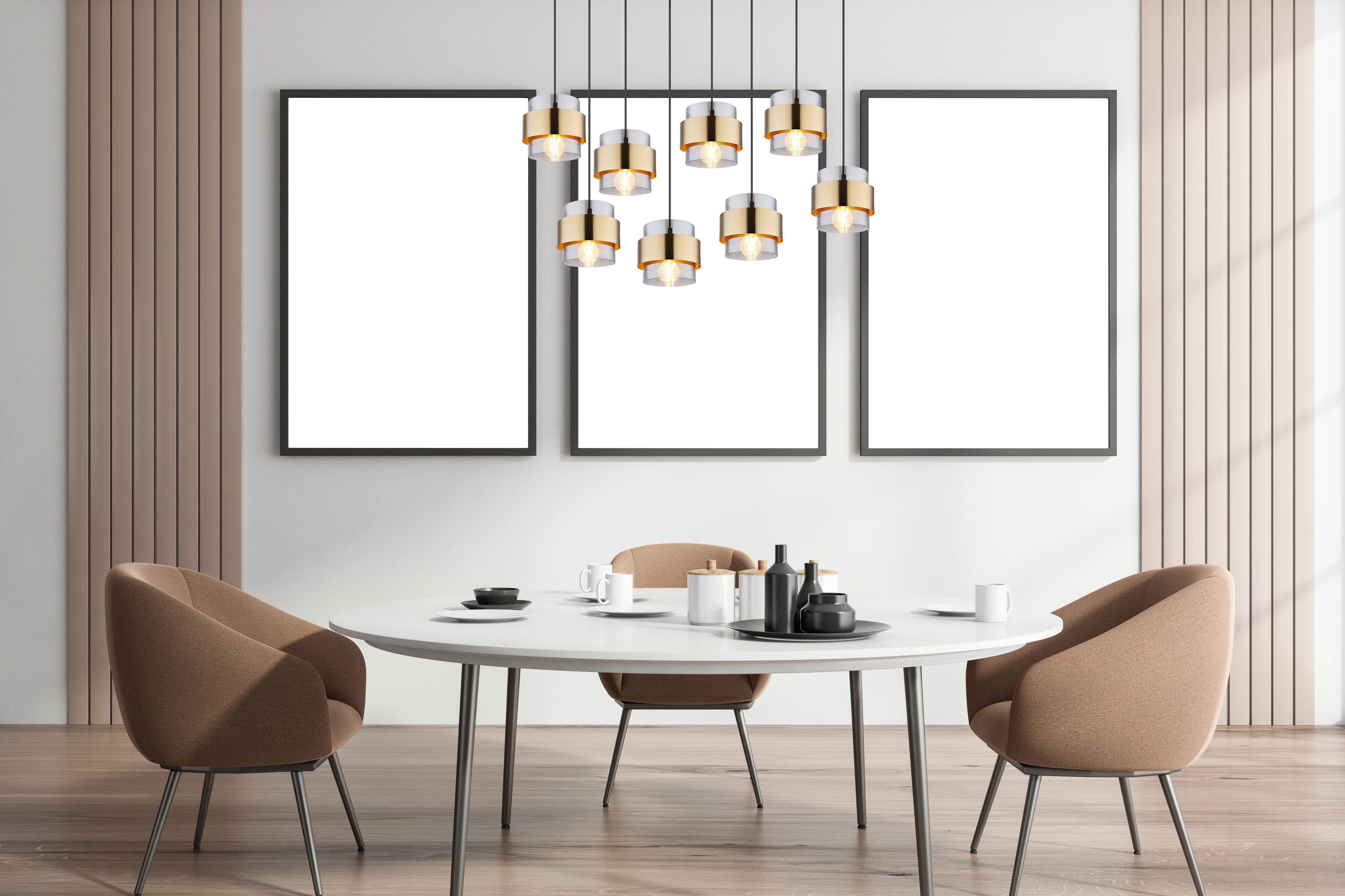 GLOBO LIGHTING Hängeleuchte MILLEY, ohne Leuchtmittel, Hängelampe/Pendelleuchte/Esszimmer/Wohnzimmer/Esstisch