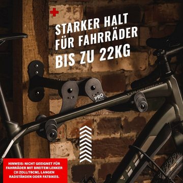 Pro Bike Tool Fahrradwandhalterung Platzsparende Fahrrad-Wandhalterung, Schwarz Verstellbaraluminium