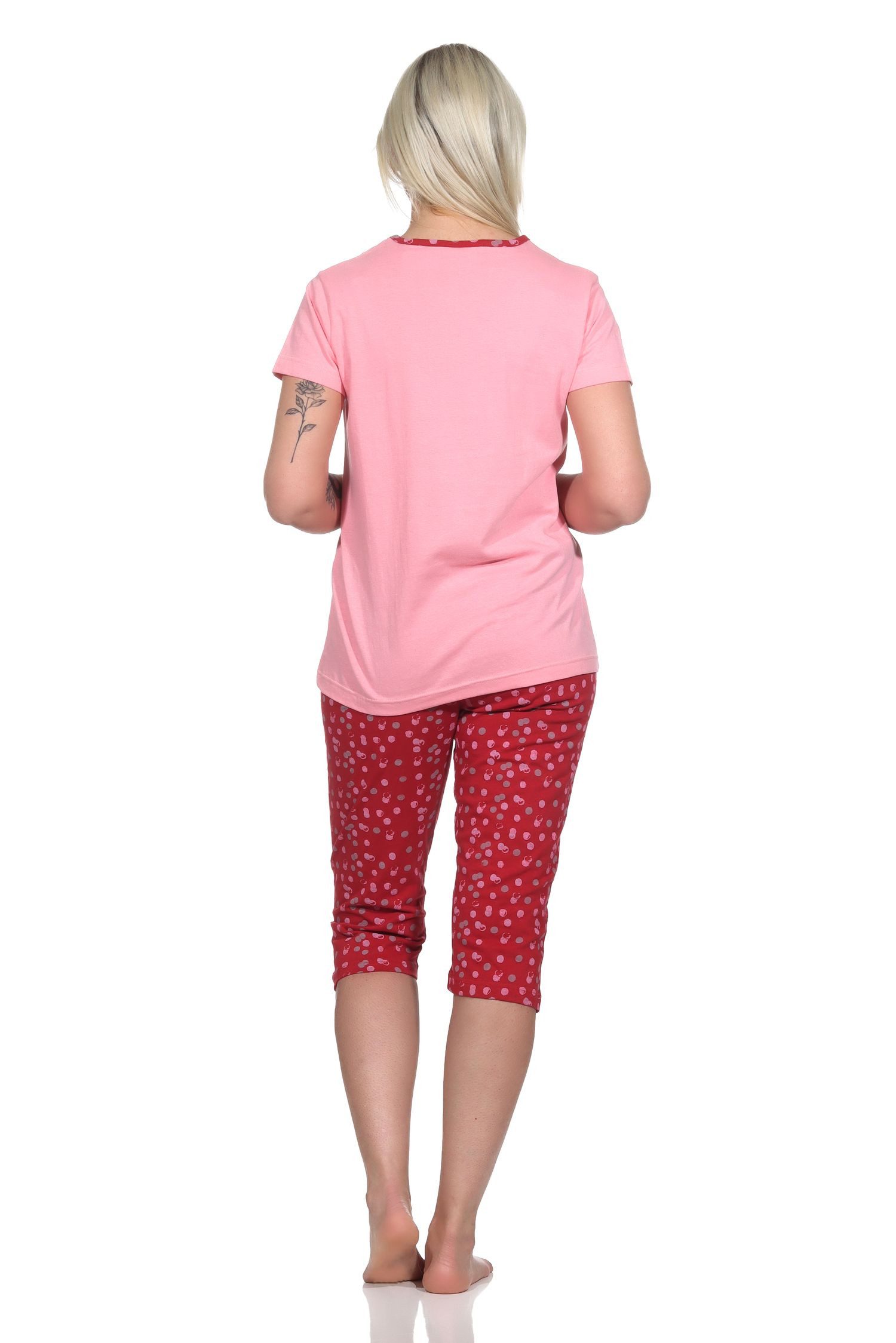 Normann Pyjama Damen Capri Pyjama, Schlafanzug "RELAX" - 122 204 10 757