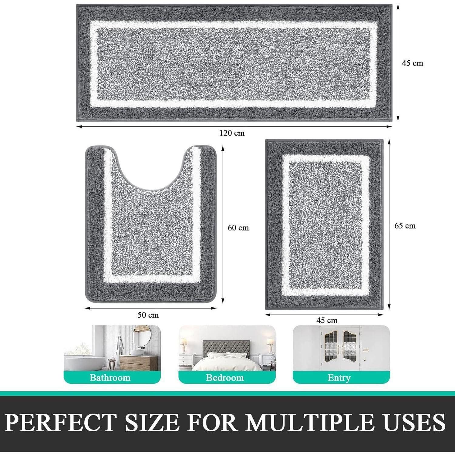 Pauwer Teppich Weicher Badezimmerteppich Set 3-Teilig günstig online kaufen