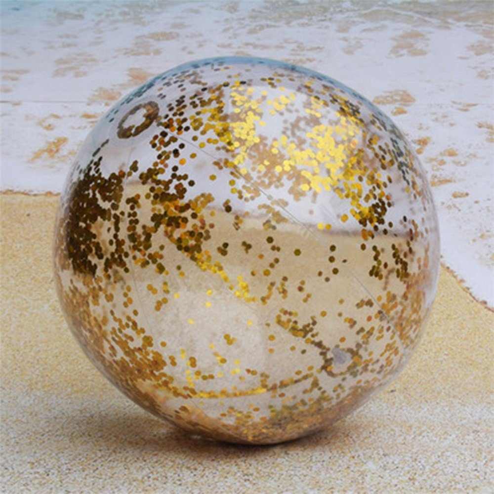 Rutaqian Wasserball Sommer Wasserball Aufblasbarer Ball Wasserspielzeug Strandspielzeug Golden