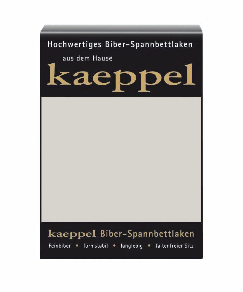 Kaeppel Spannbettlaken Spannbettlaken Biber, Biber, Gummizug: rundum, (1 Stück), 100% Baumwolle, kuschelig weich ideal für Winter