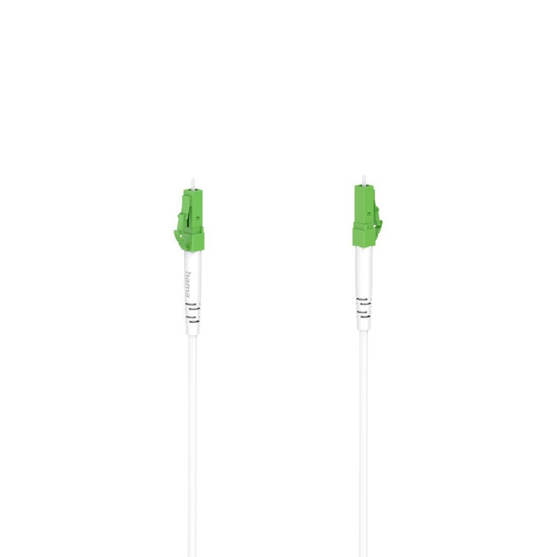Hama Glasfaser Netzwerkkabel, LC APC Stecker, 10 Gbit/s, 5,00 m, schlank Glasfaserkabel, (500 cm), Mit Knickschutzhülle