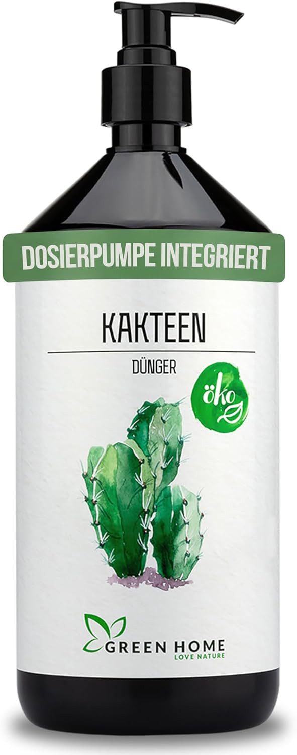 GREEN HOME LOVE NATURE Spezialdünger Kakteen- & Sukkulentendünger flüssig NPK 7+3+5, Spurennährstoffe, Kakteen, NPK 7+3+5, Spurennährstoffe, chelatiert, Dosierpumpe