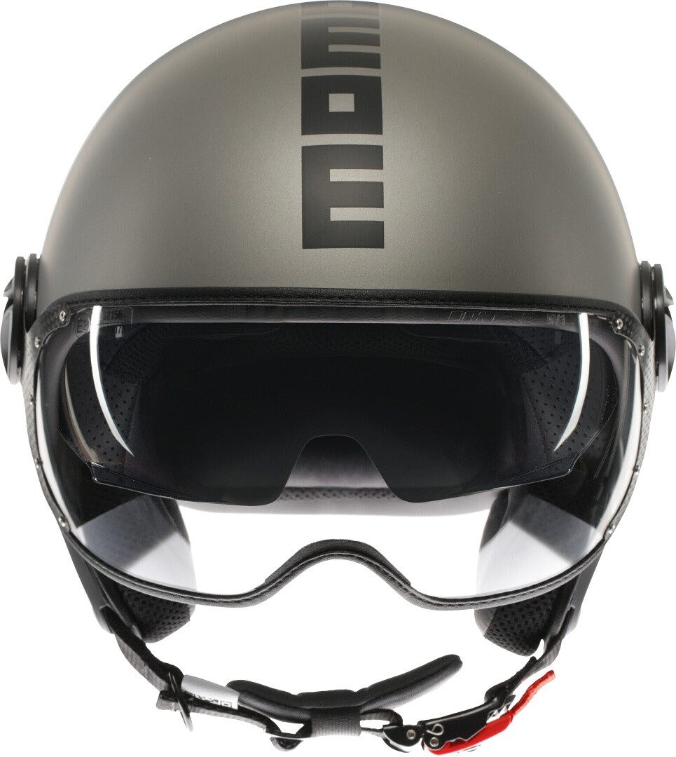 Momo Motorradhelm FGTR Evo Mono S26 Jethelm, vorbereitet für Kommunikationssystem,integriertes Sonnenvisier