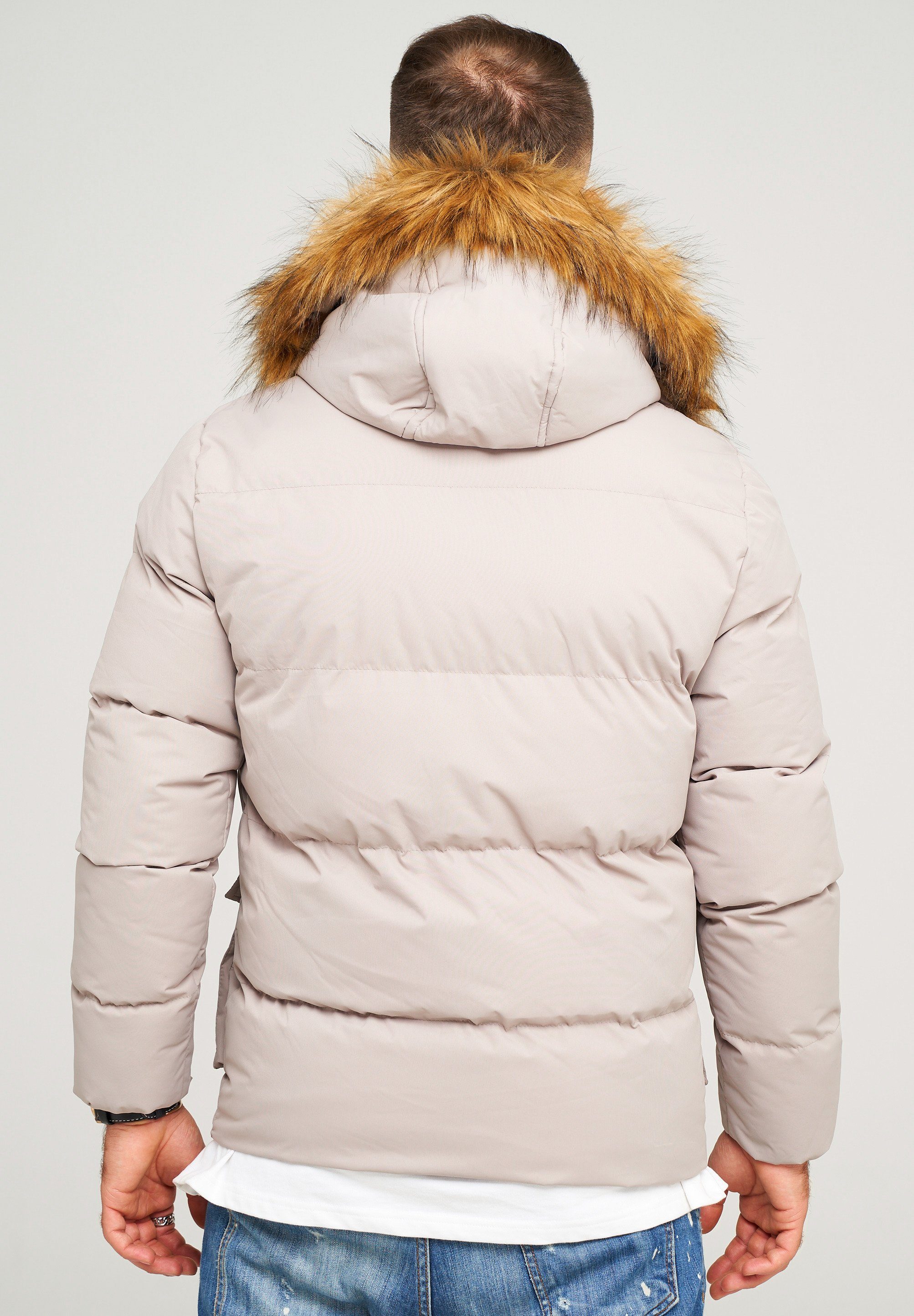 behype Steppjacke BHADLYR mit abtrennbarer Kapuze