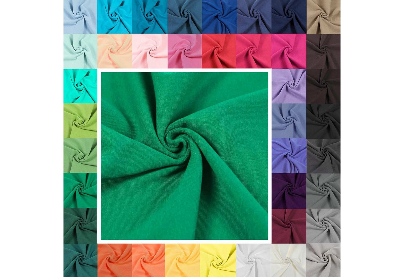 Thumbnail - maDDma Stoff Bündchenstoff Schlauchware 35(70)cm breit Meterware ab 25cm Jersey, grün