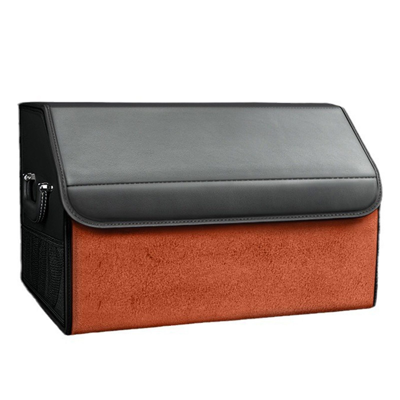 Jumpeak Klappbox Faltbarer Kofferraum Organizer mit Deckel &Magnetknopf,Wasserdicht,PU, Mehrzweck-Aufbewahrungsbox für Auto,SUV unnen,Rutschfeste