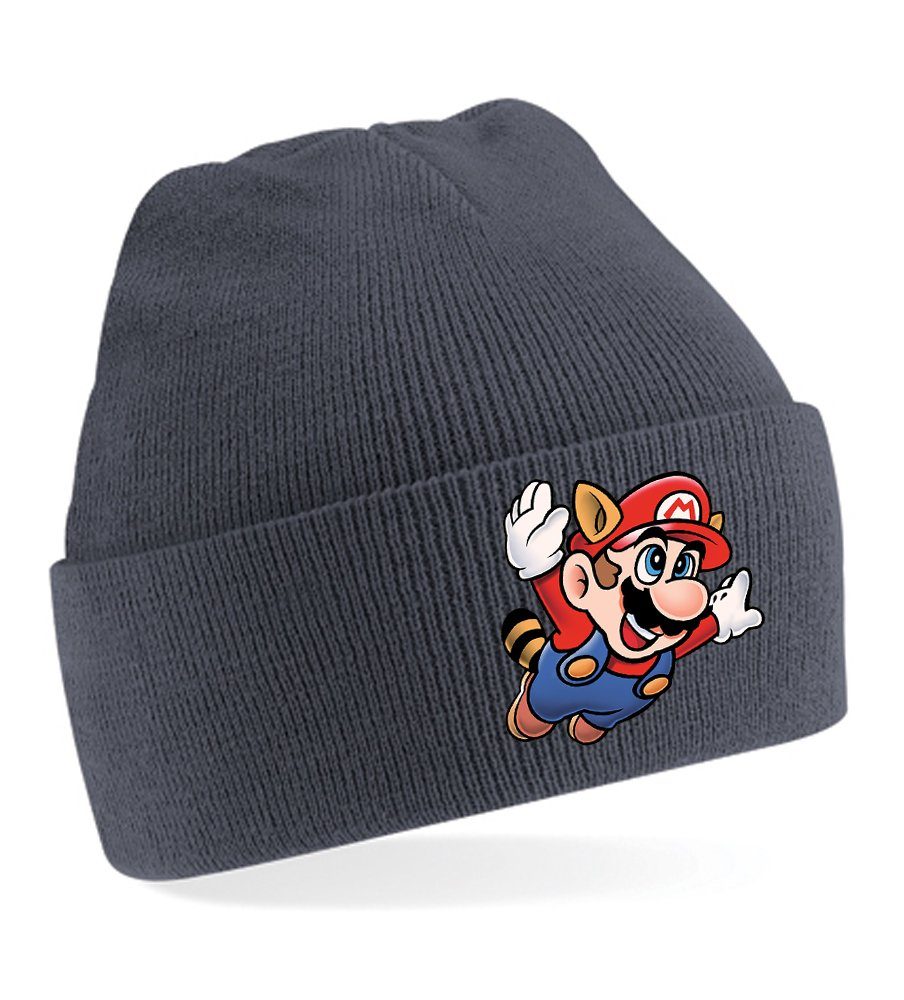 Blondie & Brownie Beanie Unisex Erwachsenen Mütze Super Mario 3 Fligh Nintendo Gaming Grau | Beanies