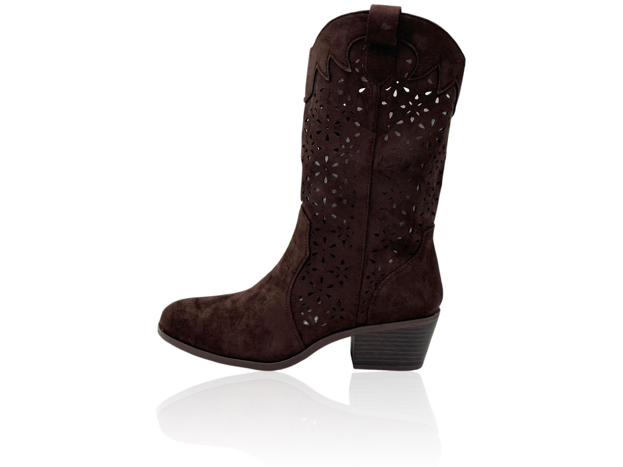 Nowaland Damen Sommerstiefel im modischen Cowboy-Stil Stiefel Seitlicher Re günstig online kaufen
