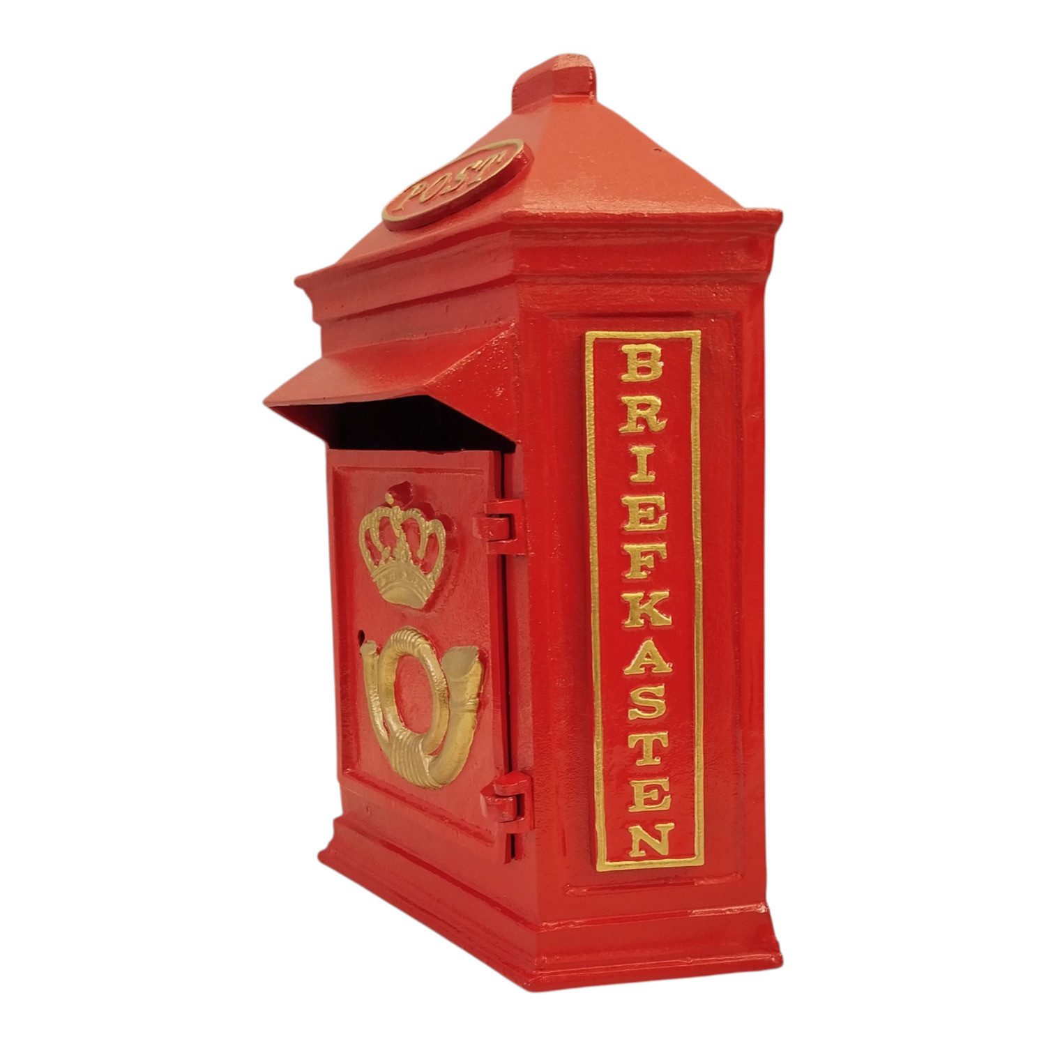 FTWdesign Briefkasten Retro Post Box Briefkasten aus Metall in rot günstig online kaufen