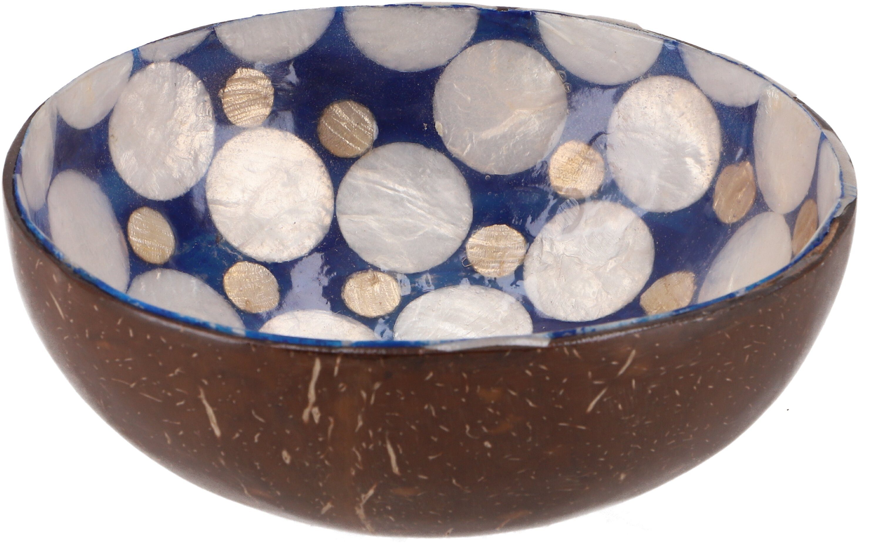 Kokosnuss, - Guru-Shop Schale Dekoschale Dekoschale blau aus exotische