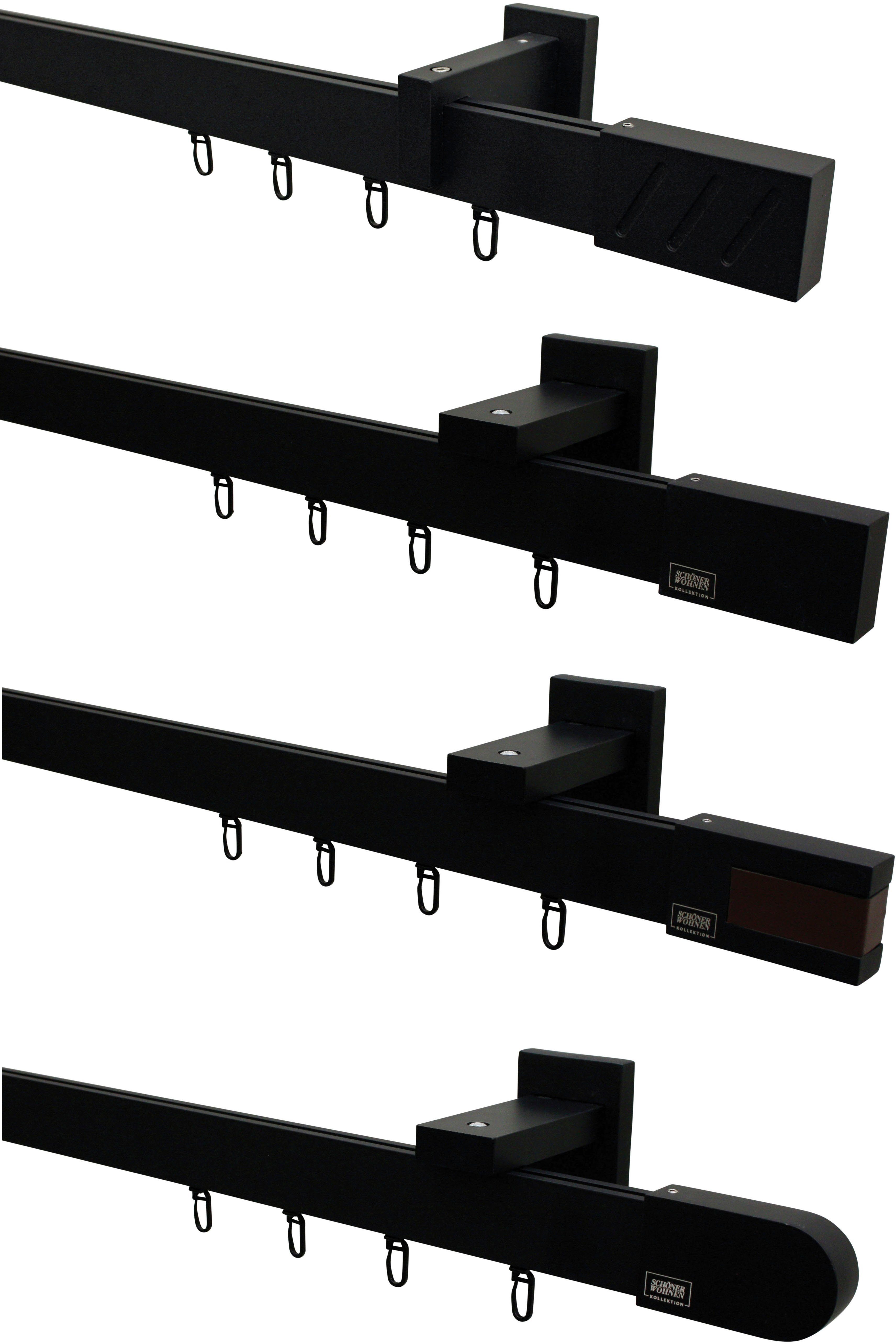 Wandträger (1-St), Wandträger, LAMINAT, rechteckig SCHÖNER Matteo Serie schwarz-matt Einzelprogramm WOHNEN