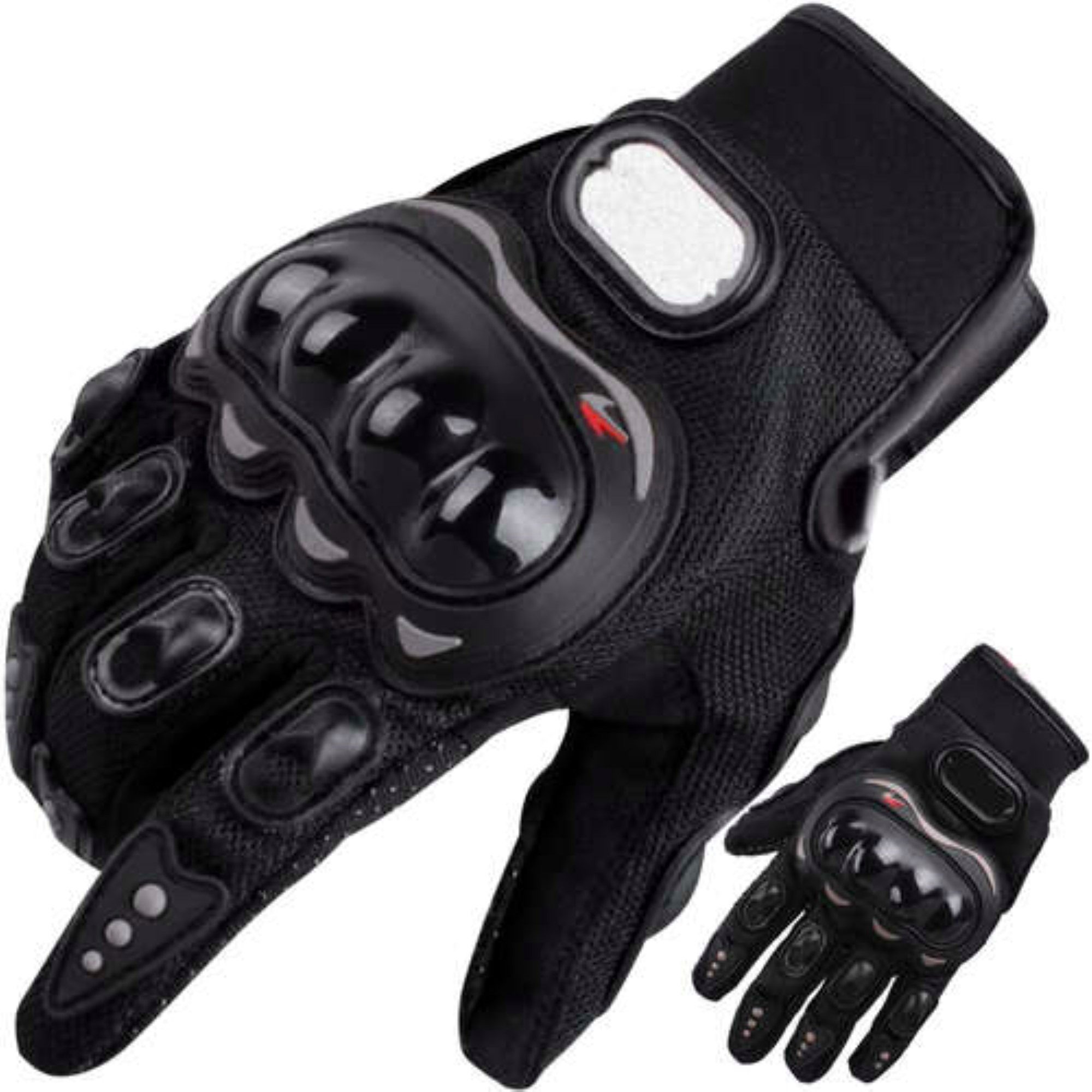 Motorradhandschuhe ShadowGrip XL - Schwarze Motorradhandschuhe für sichere Fahrten