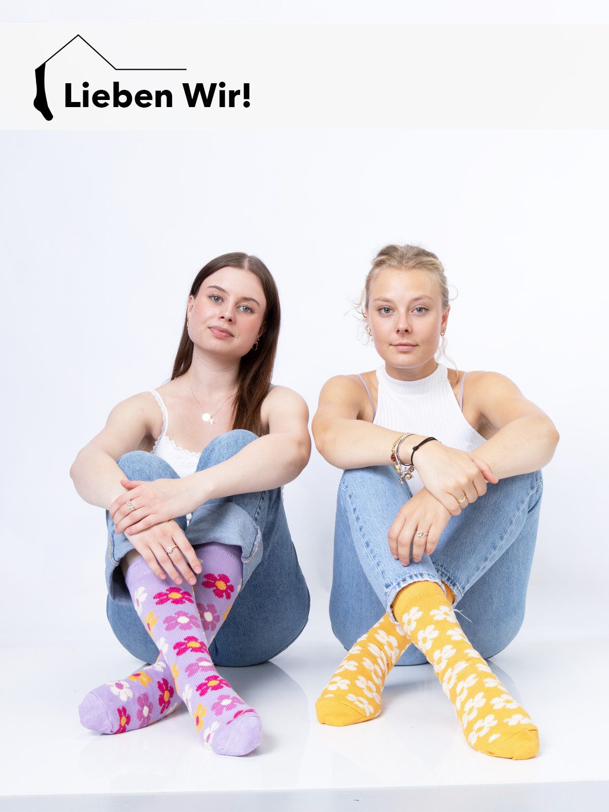 HomeOfSocks Socken Blumen Design Socke aus 90% Baumwolle Bunte Socken Blumen Muster aus 90% Baumwolle