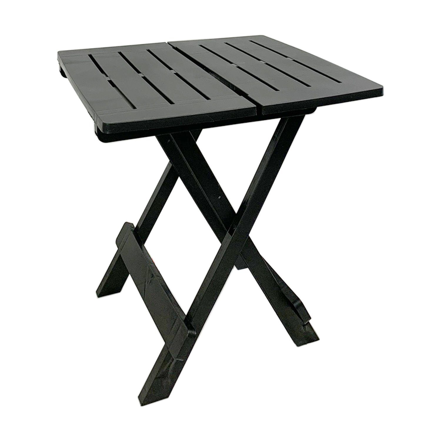 Campingtisch Klappbarer Campingtisch Beistelltisch Klapptisch aus Kunststoff Anthrazit 44x44x50 cm