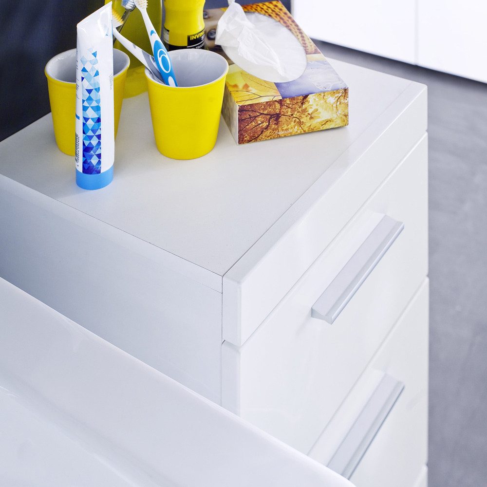 Lomadox Beistellschrank ALTENA-19 Beistellschrank Badezimmermöbel in Weiß H günstig online kaufen