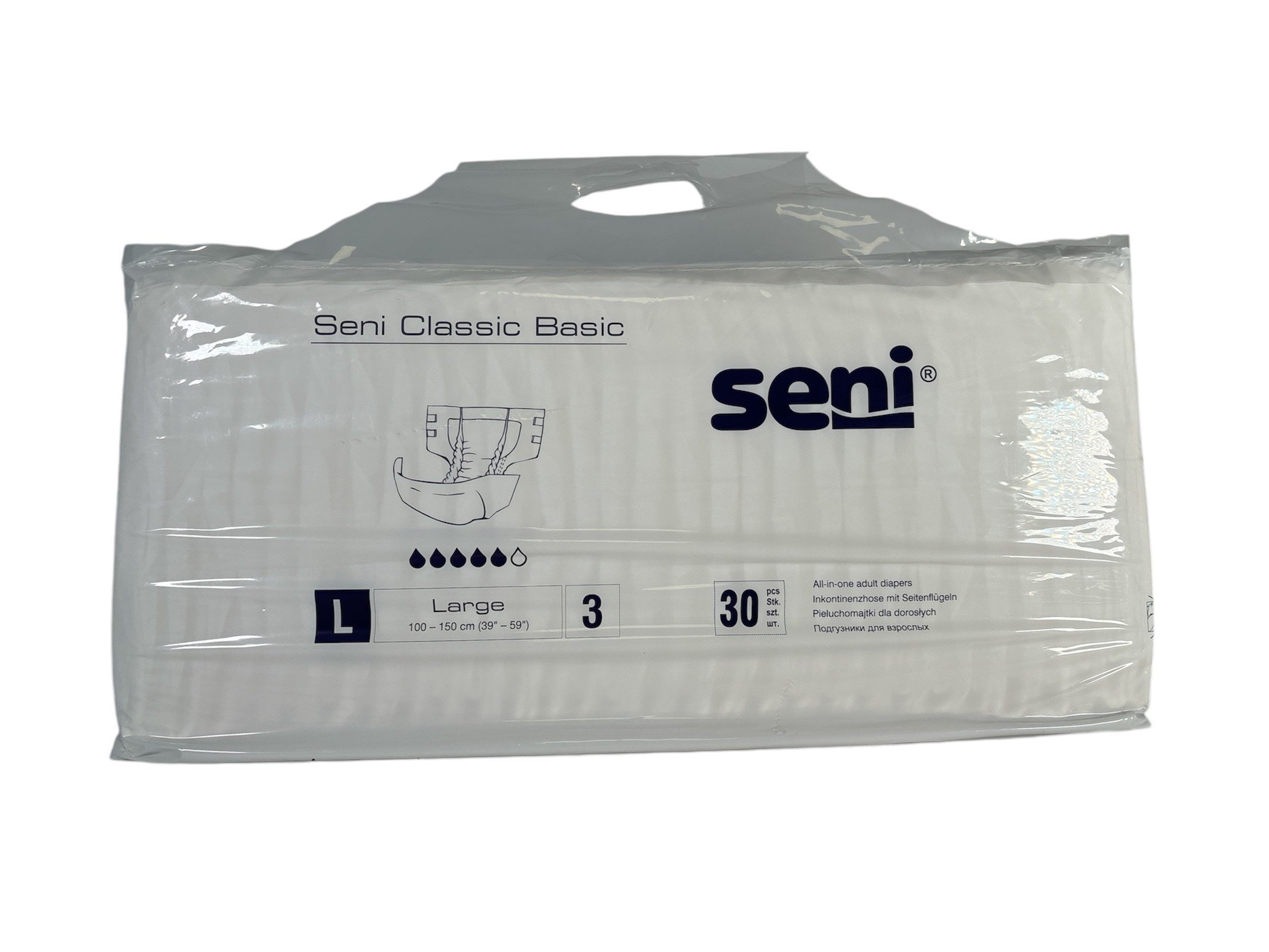 seni Inkontinenzboxer Seni Classic Basic Inkontinenzslips Größe L 2 x 30 Stück