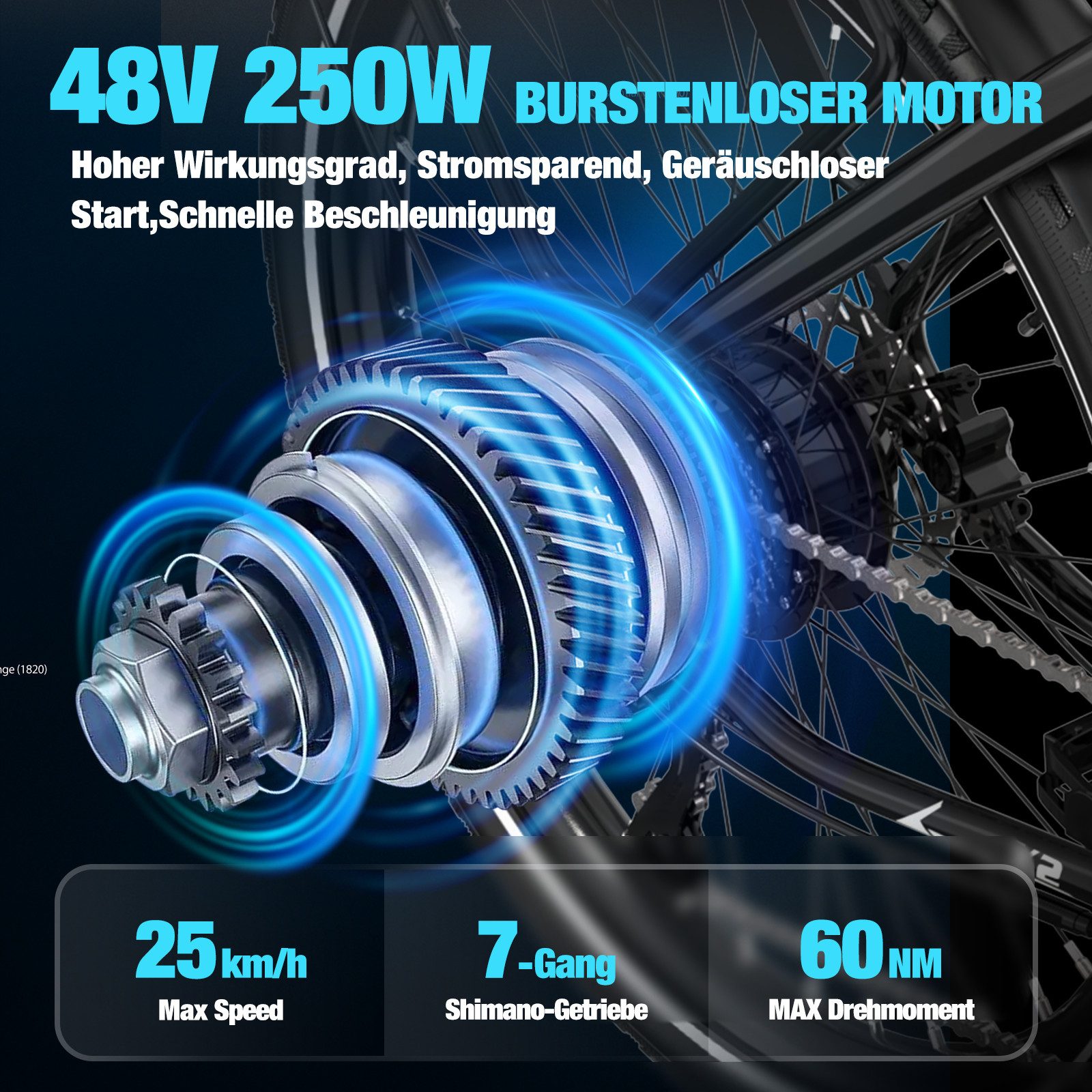 KOOLUX E-Bike Elektrofahrrad für Damen/Herren Reichweite 65-90 km elektro-cityrad, Heckmotor, 720 Wh, 27,5" Elektrofahrrad 7-Gang Shimano 48V15AH Herausnehmbare Batterie