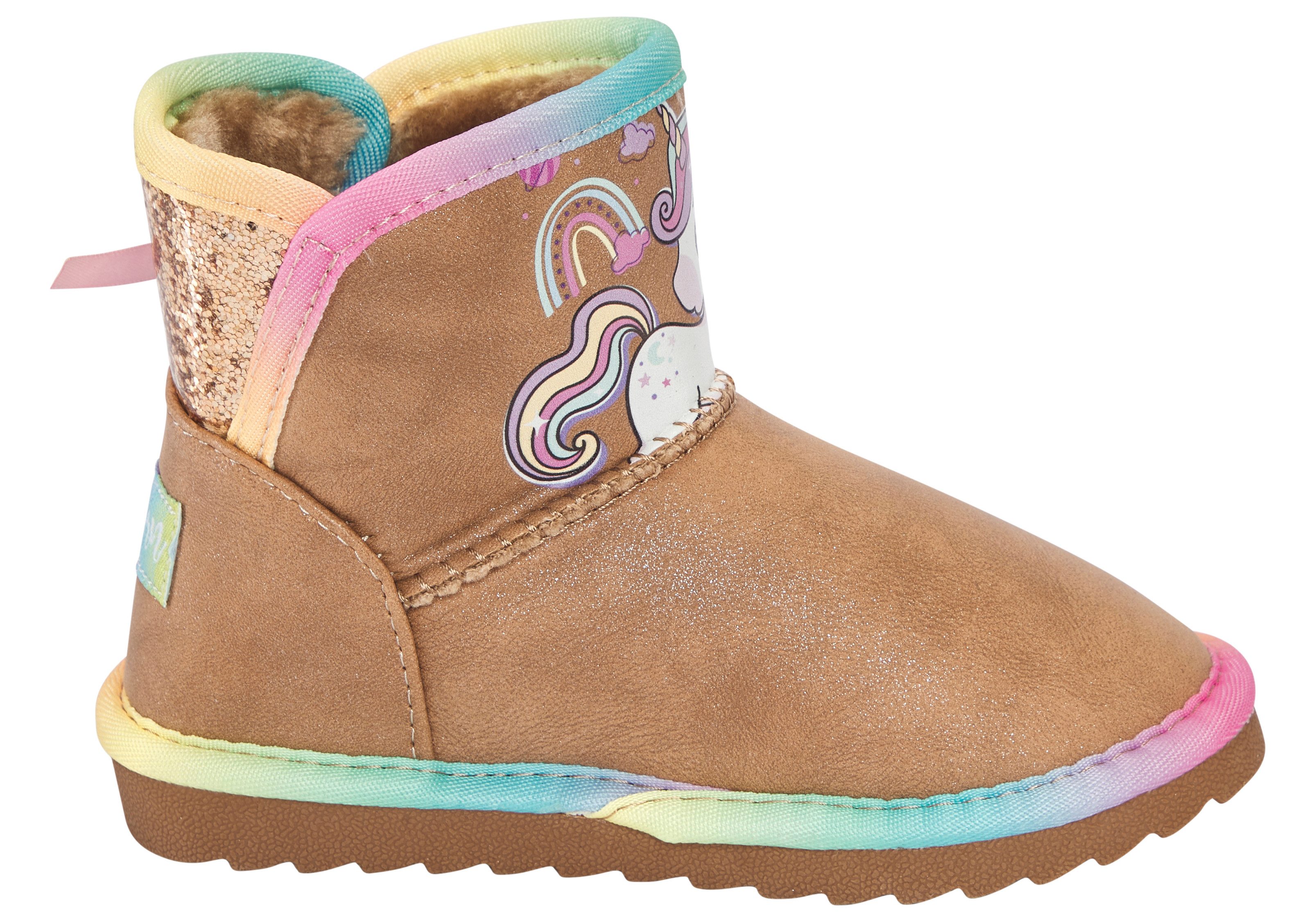 Disney UNICORN Schlupfboots Winterschuhe, Winterboots, Snowboots, Schlupfstiefel, gefüttert