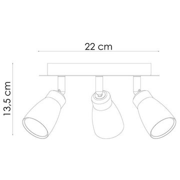 home sweet home Deckenleuchte Deckenleuchte Rondell ALBA weiß 3fach inkl. GU10 LED Leuchtmittel