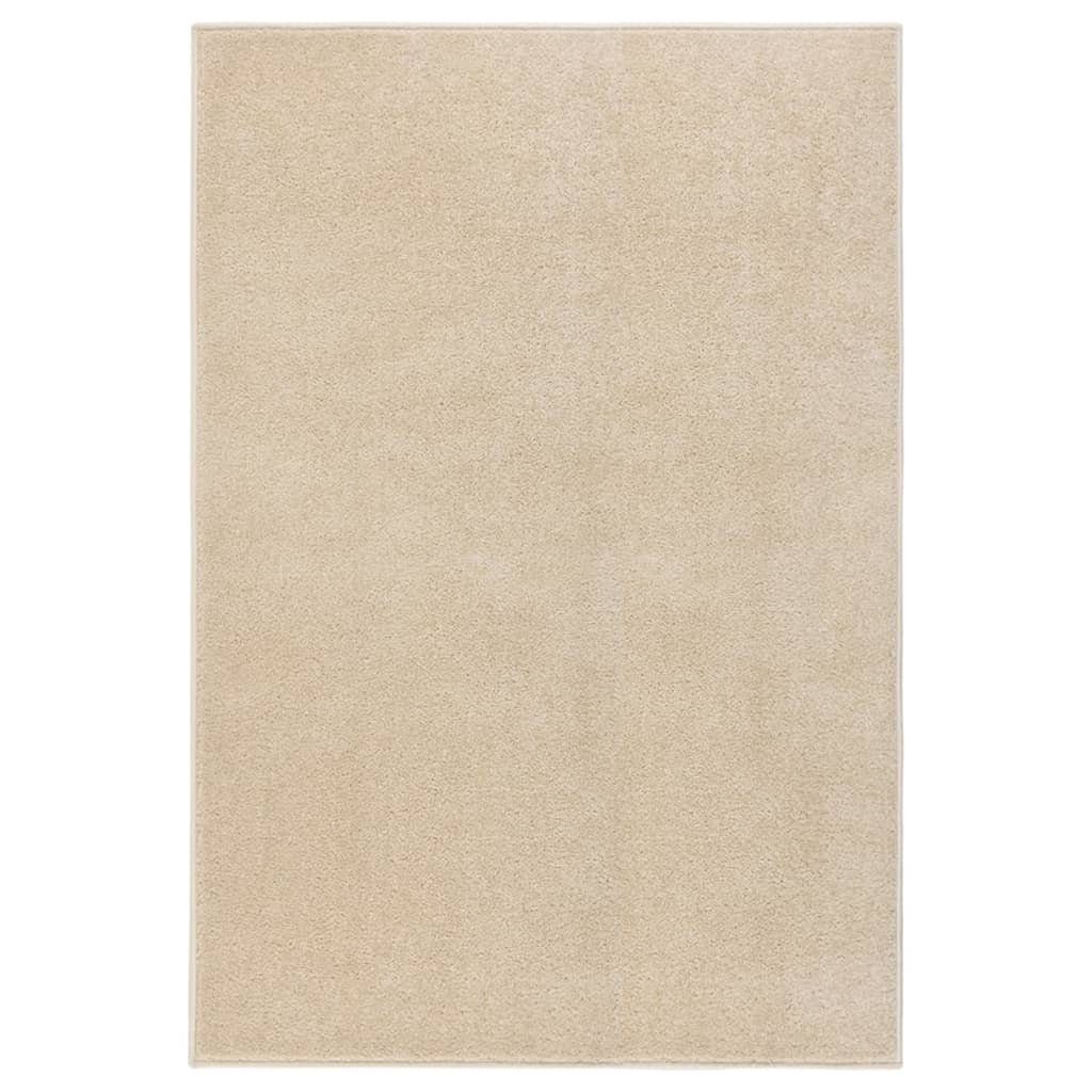 furnicato Teppich Kurzflor 160x230 cm Beige günstig online kaufen