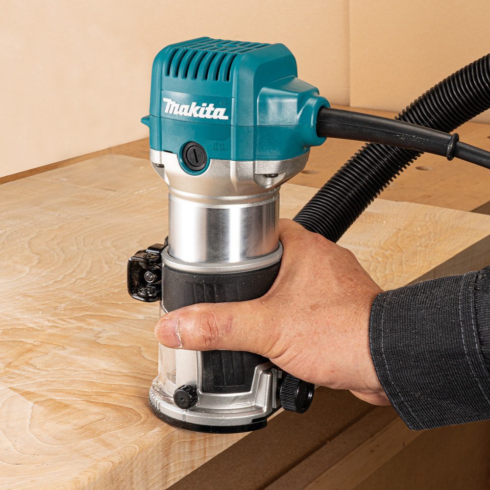 Makita Fräse Multifunktionsfräse »RT0702CX2J« im Makita Makpac Koffer Gr.4, (vielseitig einsetzbare Multifunktionsfräse), 710 W, 6/8 mm, Leerlaufdrehzahl; 10000 - 34000 min⁻¹