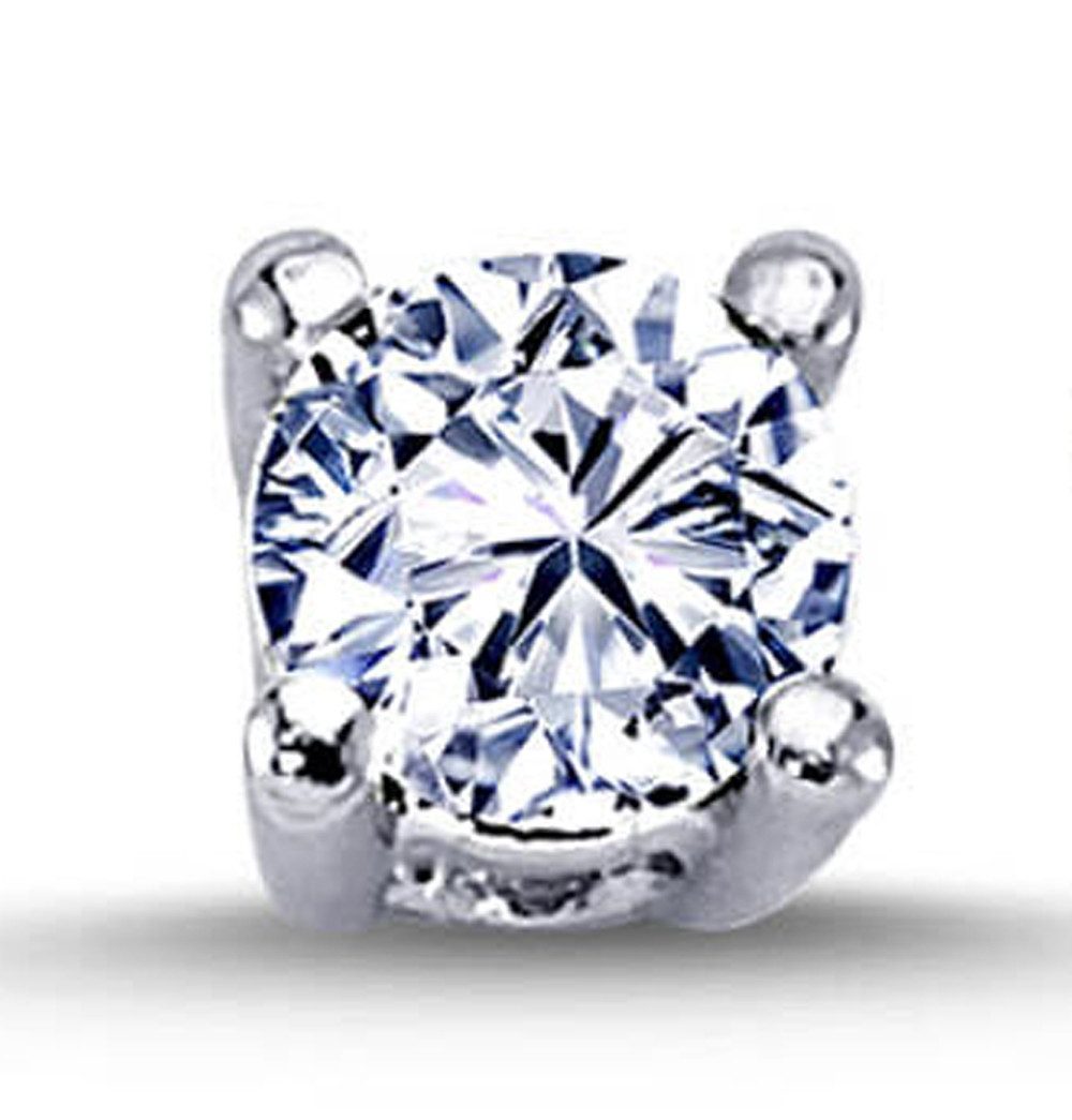EinStein Diamant Single-Ohrstecker Herren Diamant Solitär EinStein Ohrstecker 14 Karat Weißgold, 0,17 Carat Herren Diamant Solitär EinStein Ohrringe 14 Karat Weißgold