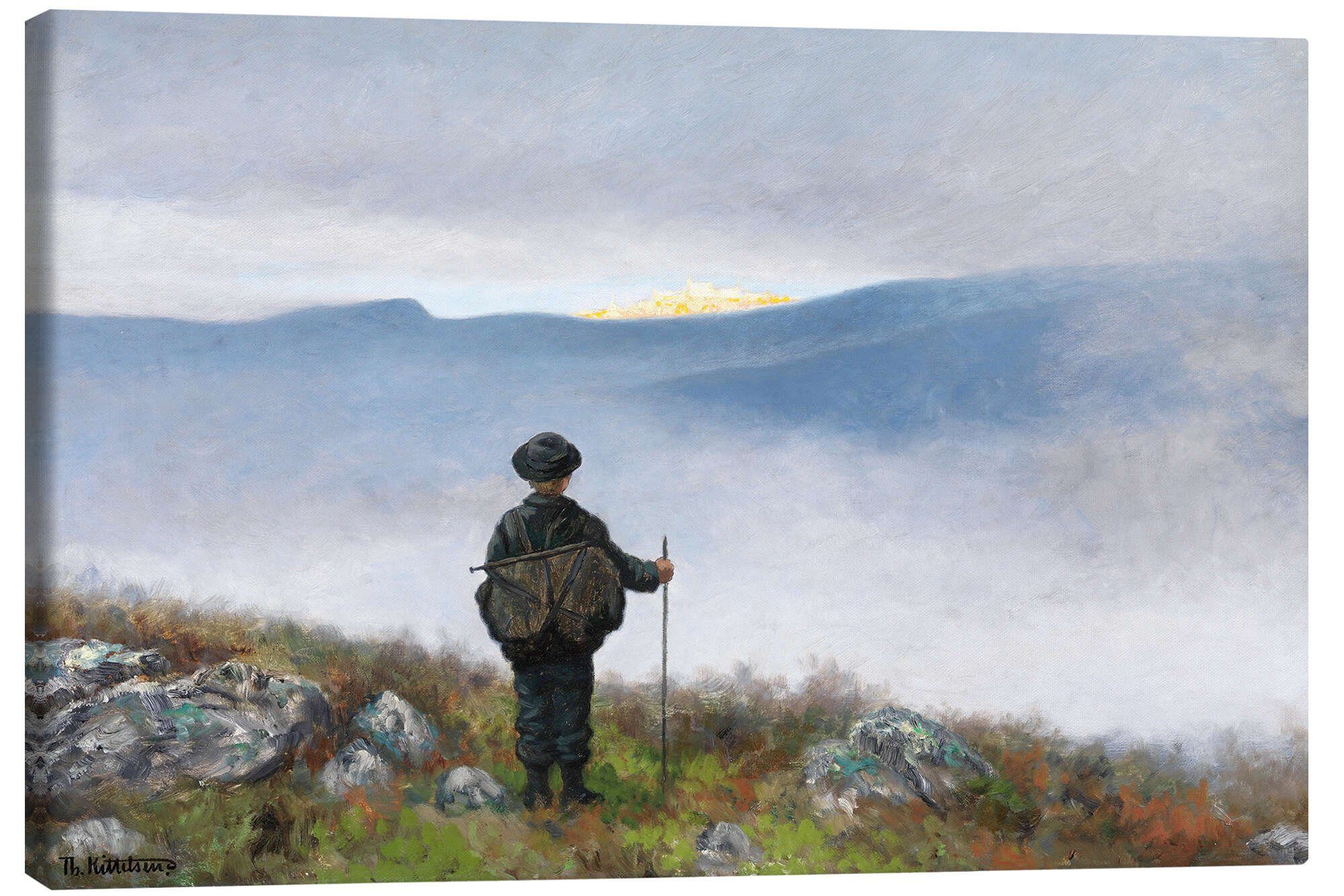 Posterlounge Wandbild Weit, weit weg schimmerte Soria Moria Palace wie Gold, Theodor Kittelsen, erhältlich als Poster, Leinwandbild, Wandsticker oder Acrylglasbild