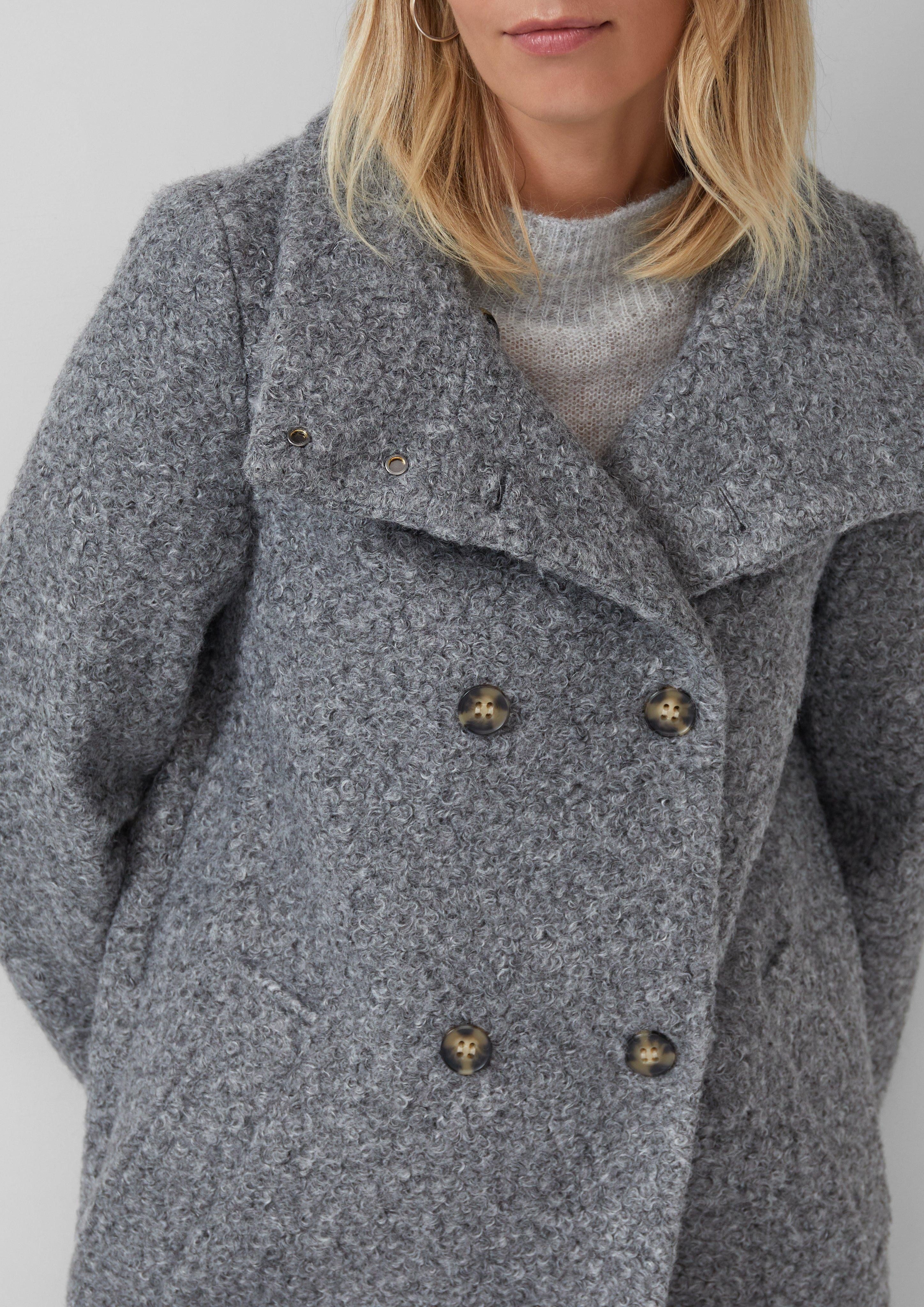 s.Oliver BLACK LABEL Funktionsmantel Gefütterter Bouclé-Mantel günstig online kaufen